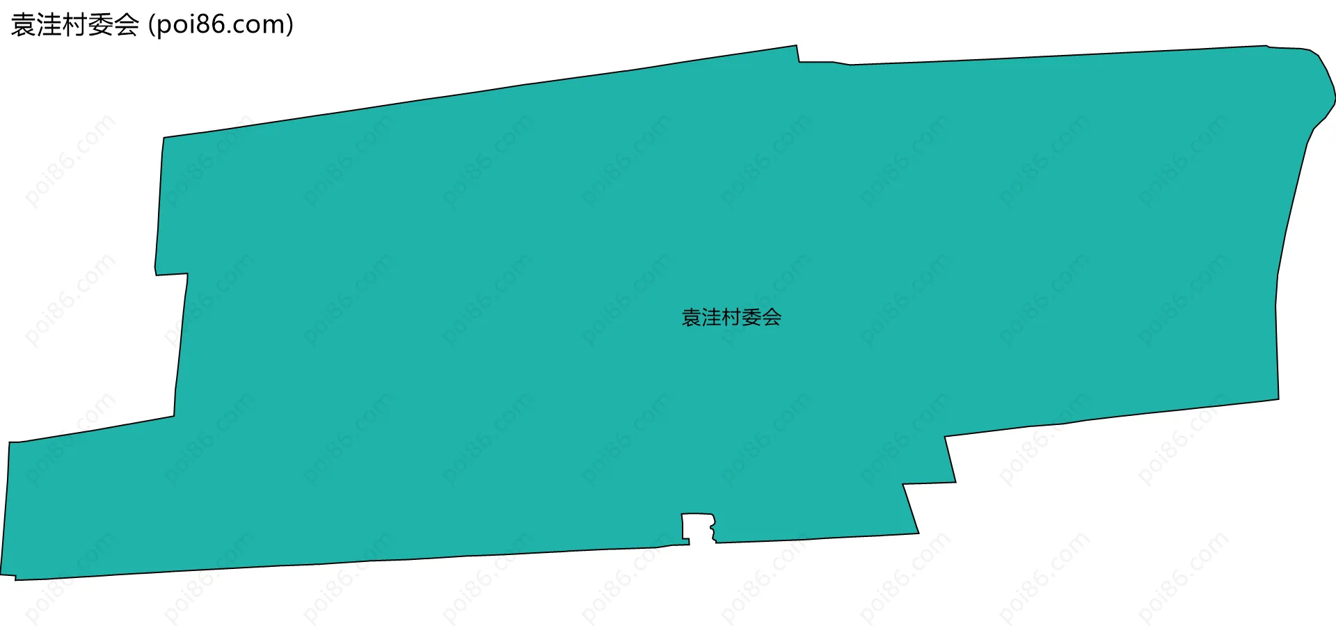 袁洼村委会边界地图