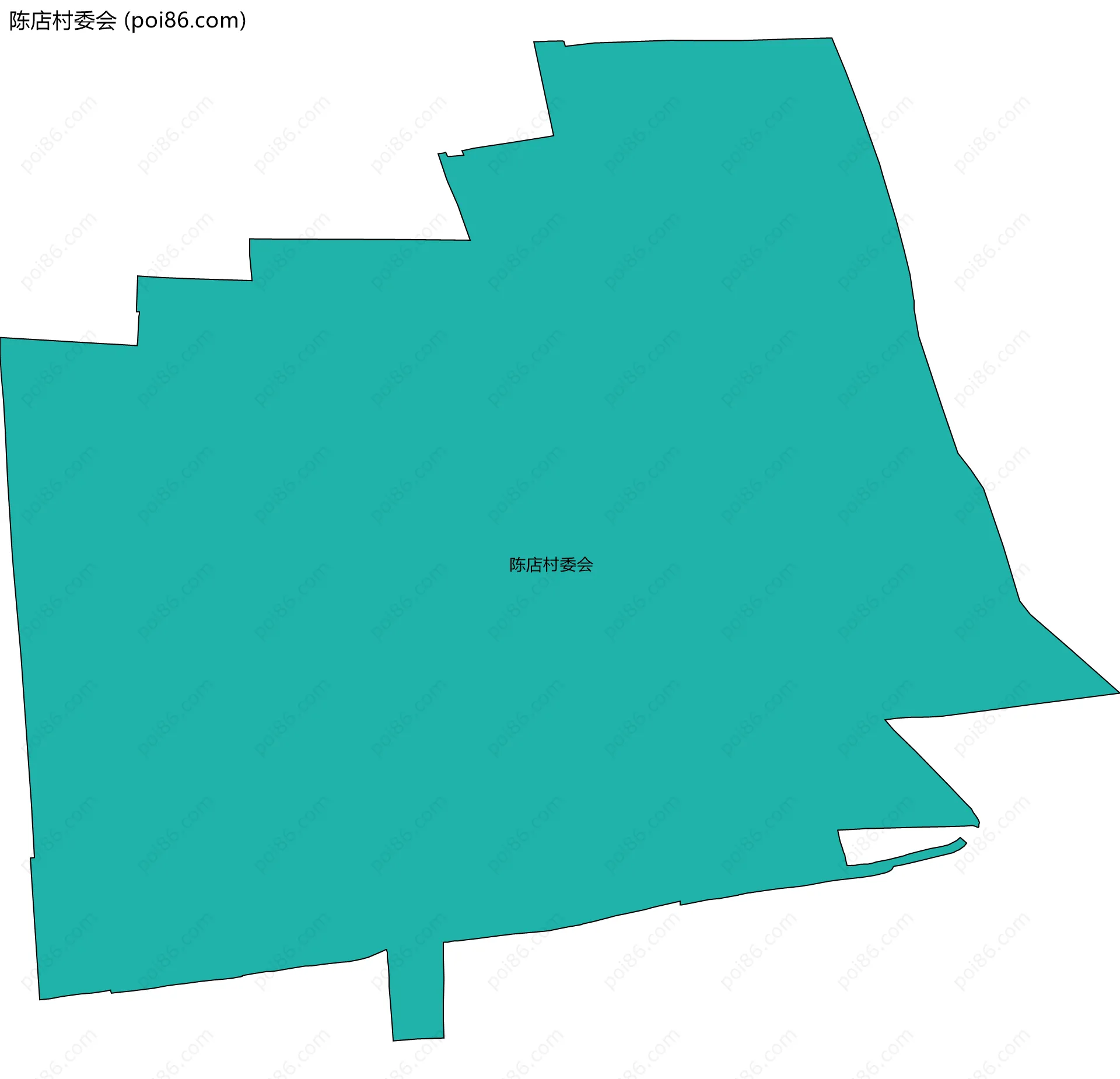 陈店村委会边界地图