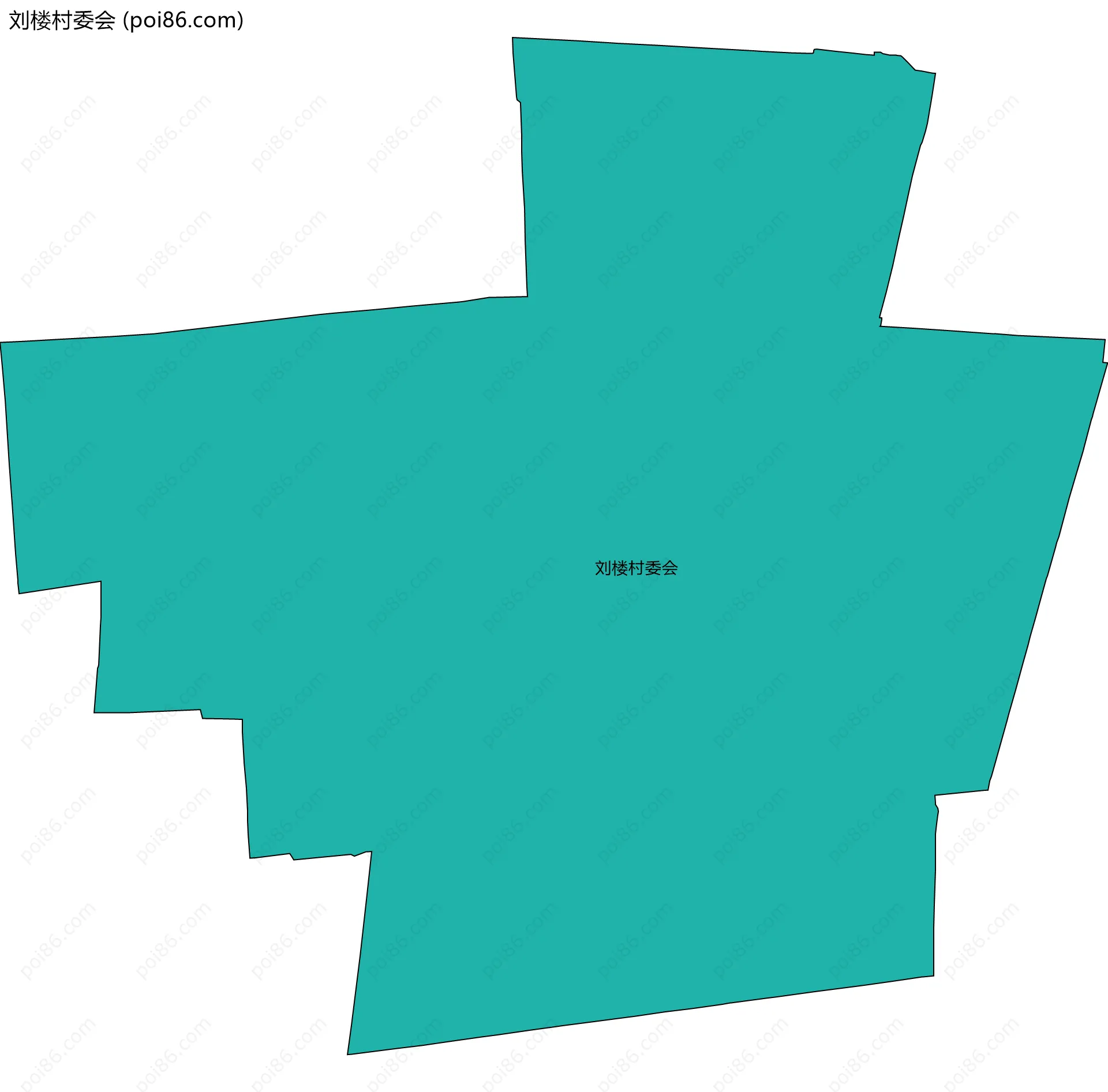 刘楼村委会边界地图