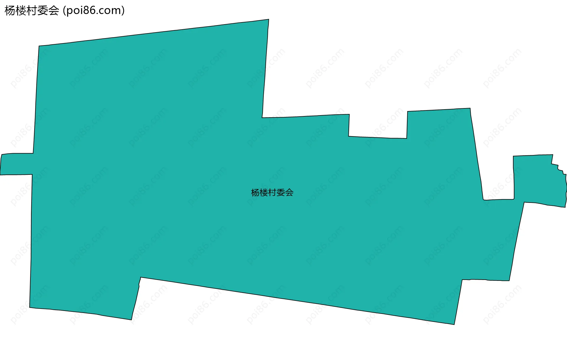 杨楼村委会边界地图
