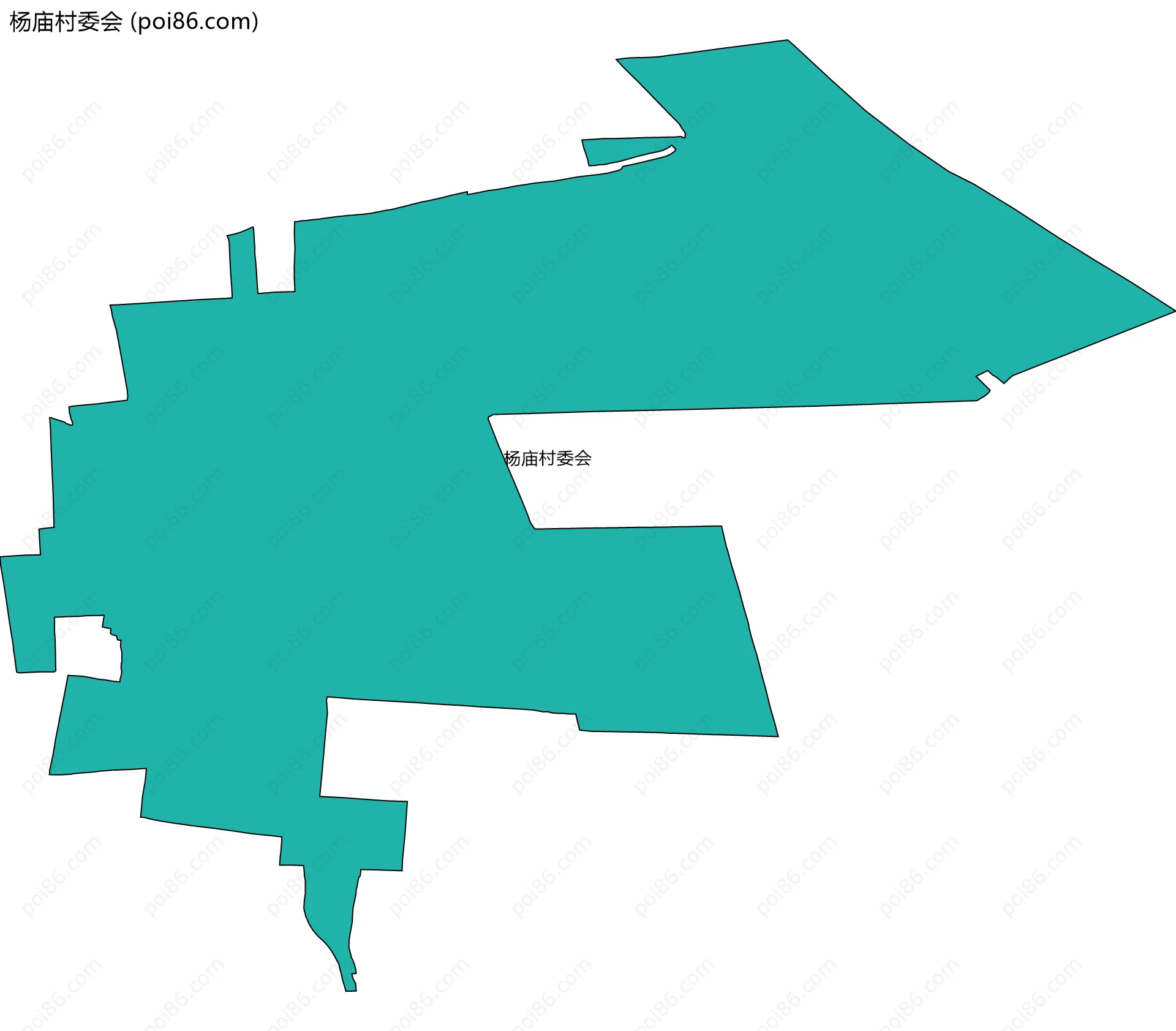 杨庙村委会边界地图