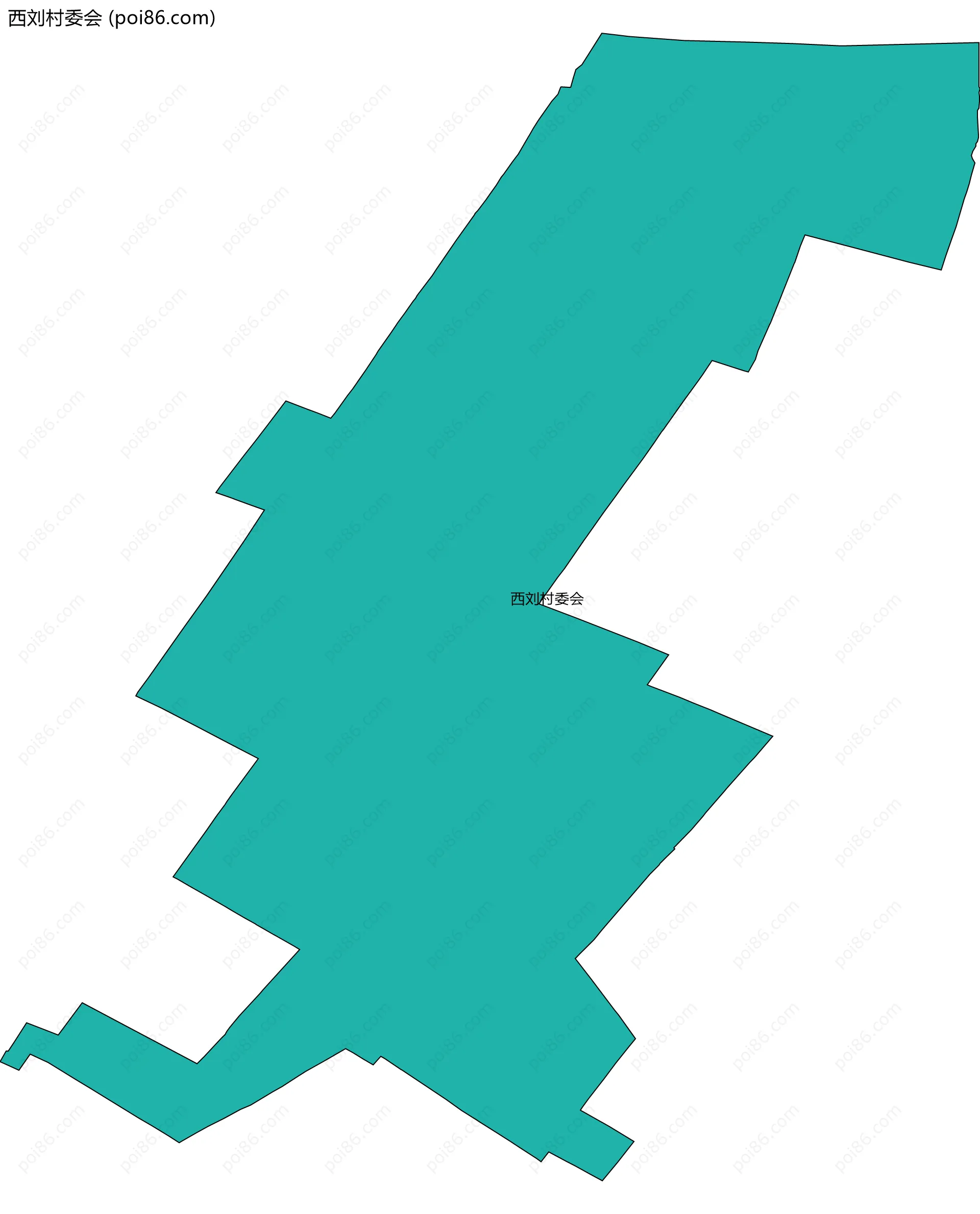 西刘村委会边界地图