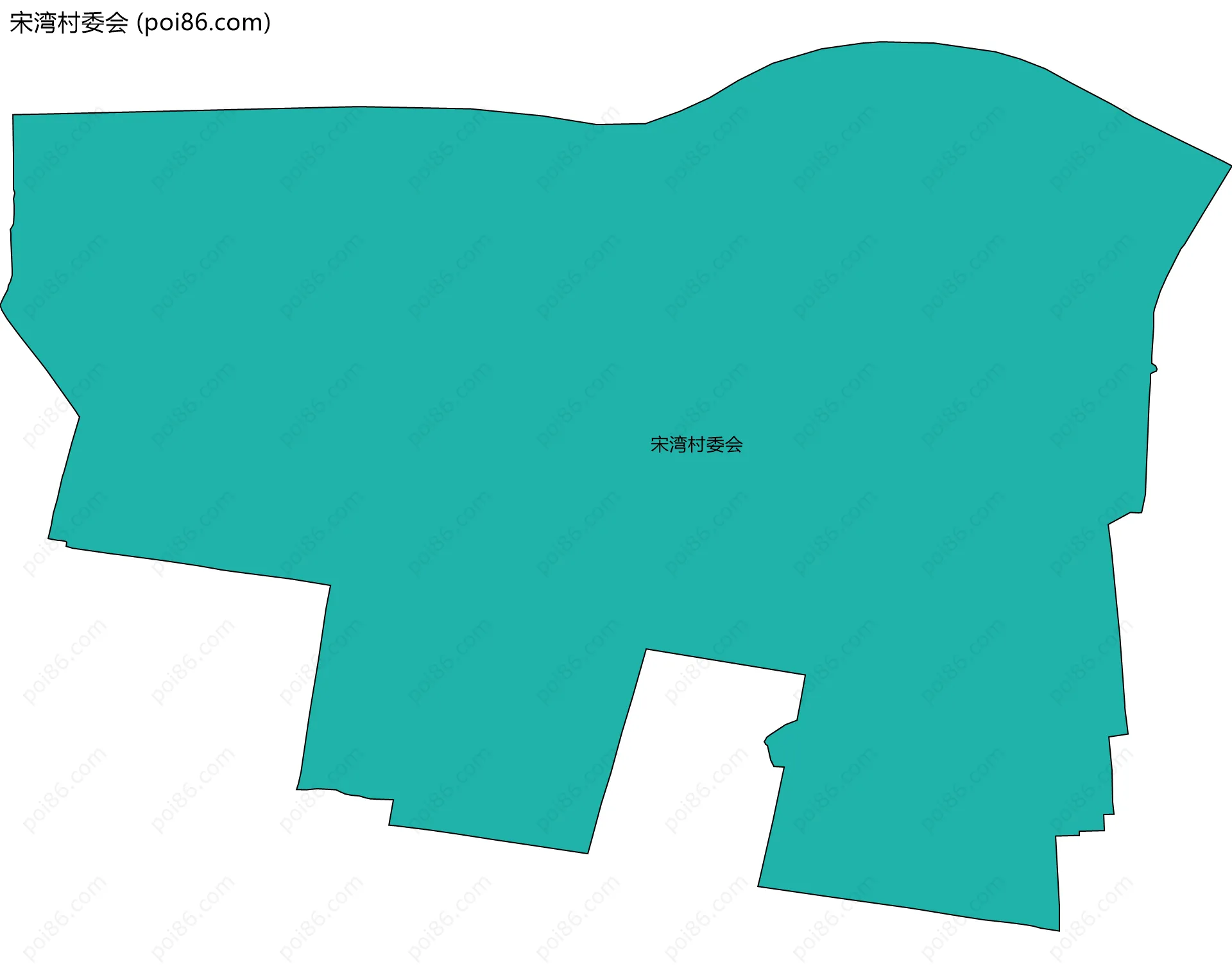 宋湾村委会边界地图