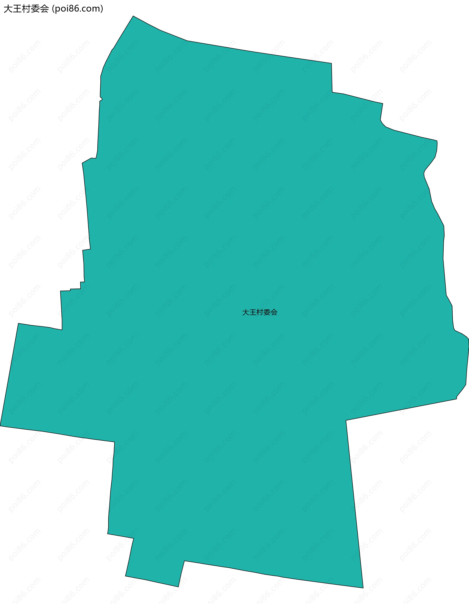 大王村委会边界地图