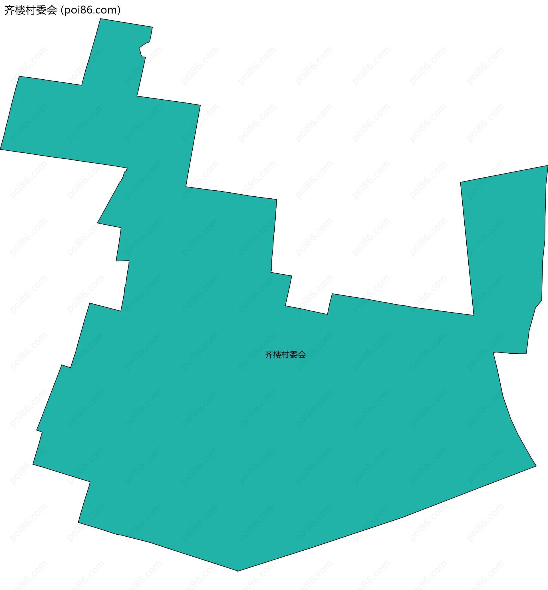 齐楼村委会边界地图