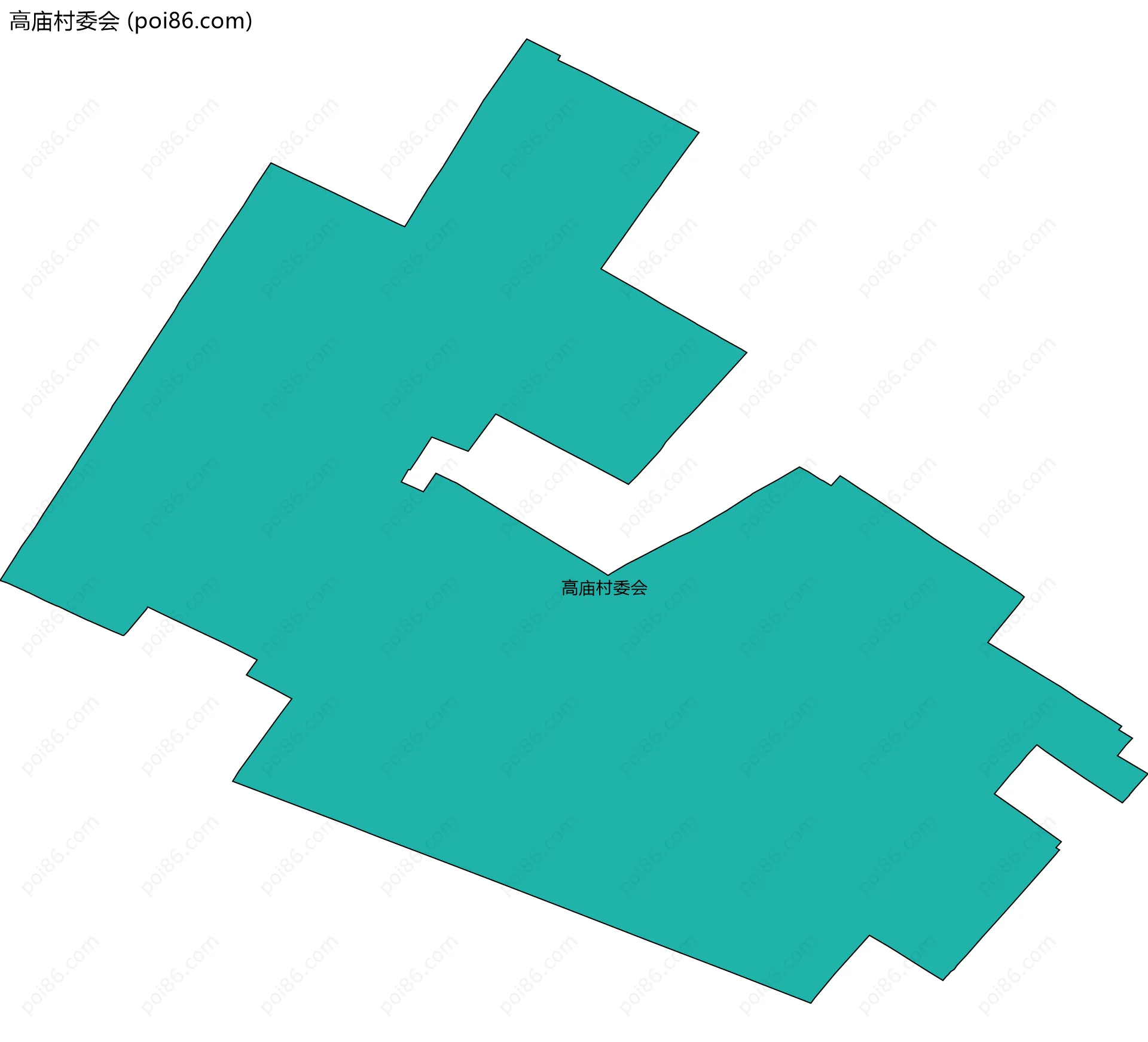 高庙村委会边界地图