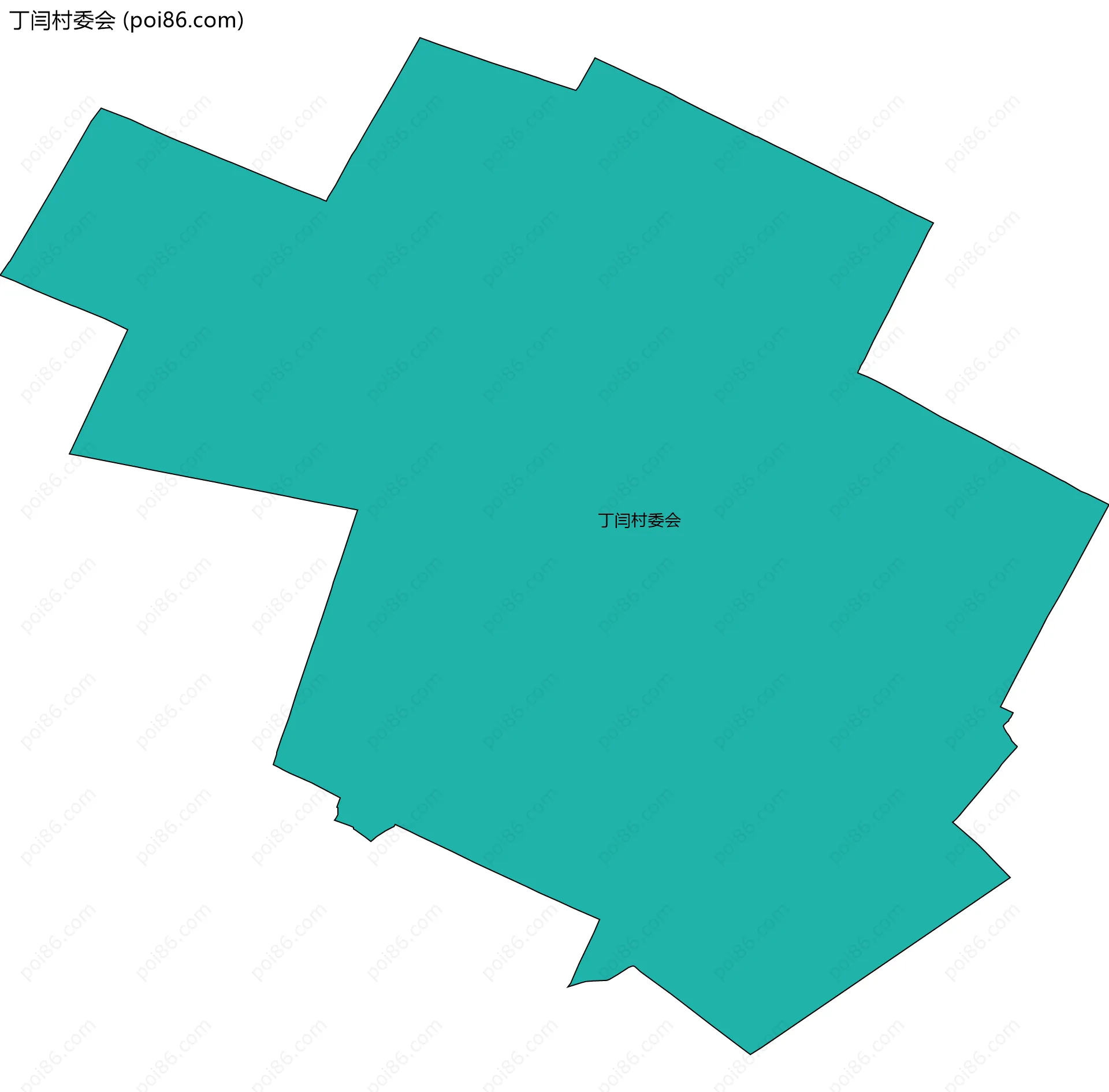 丁闫村委会边界地图