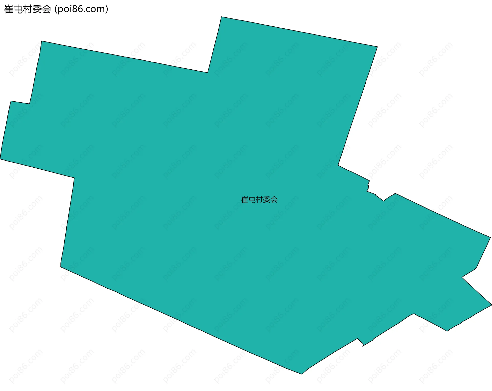 崔屯村委会边界地图