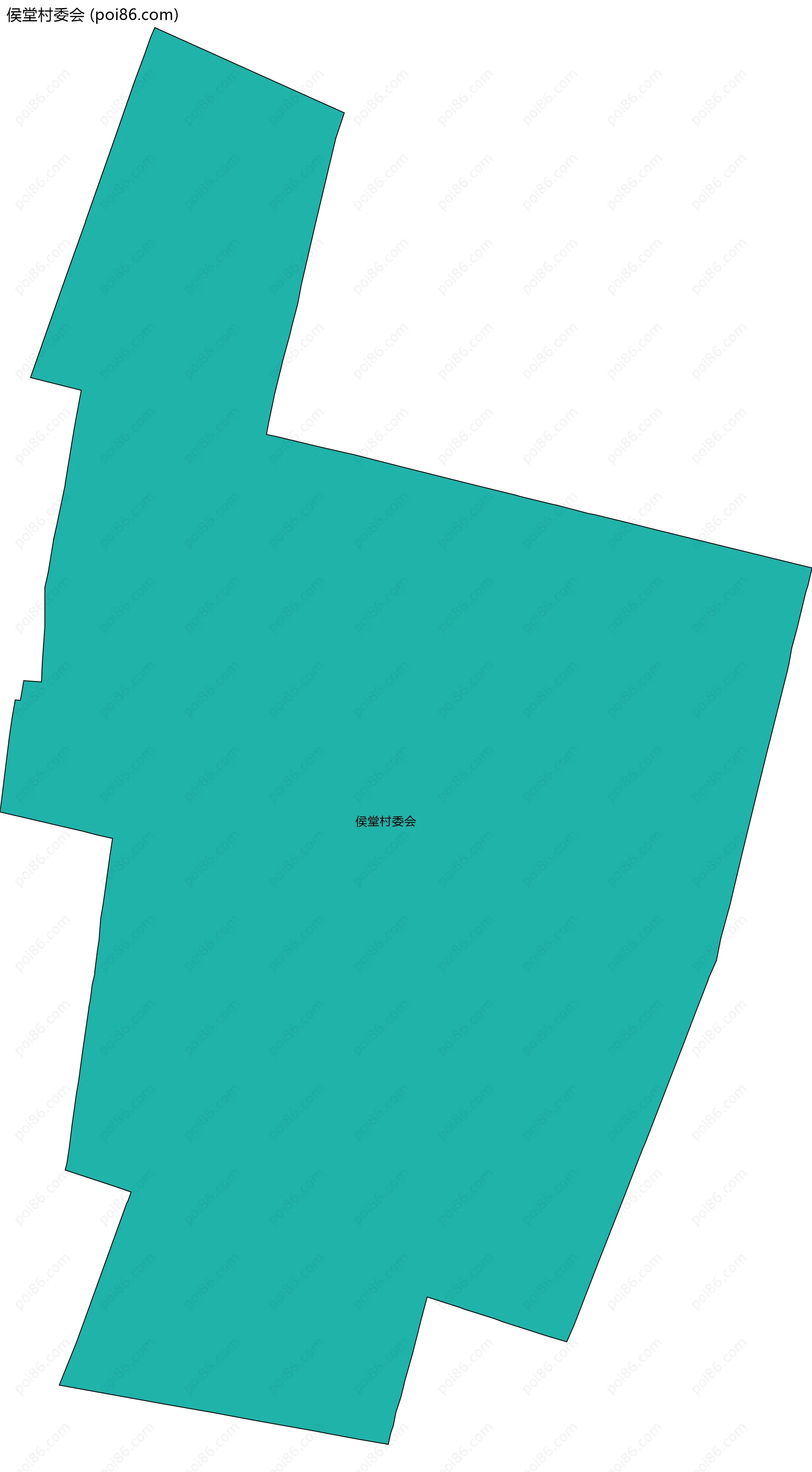 侯堂村委会边界地图