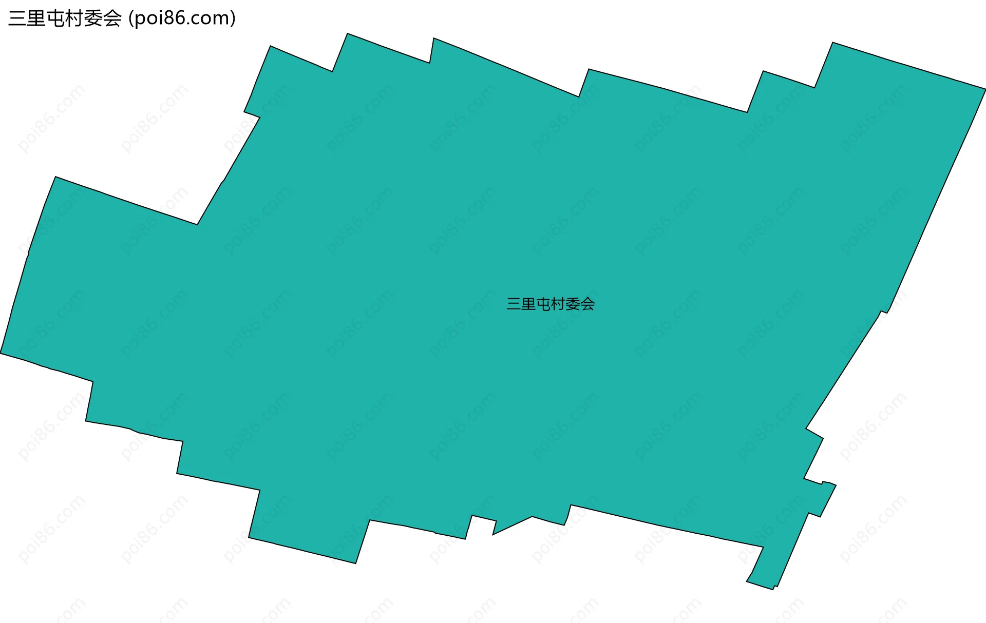 三里屯村委会边界地图