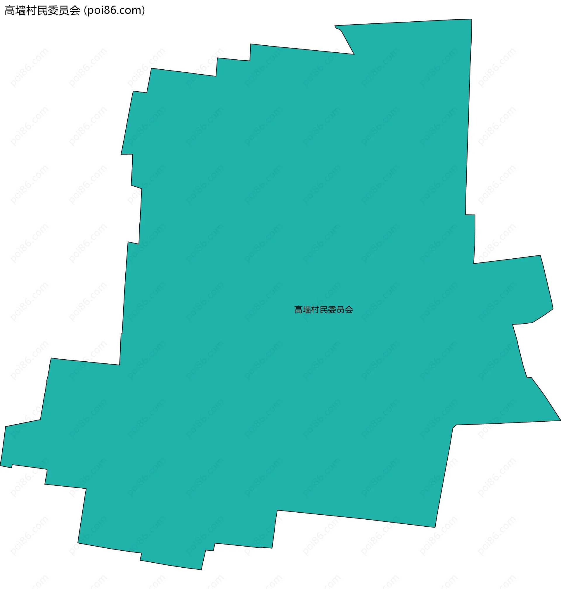 高墙村民委员会边界地图