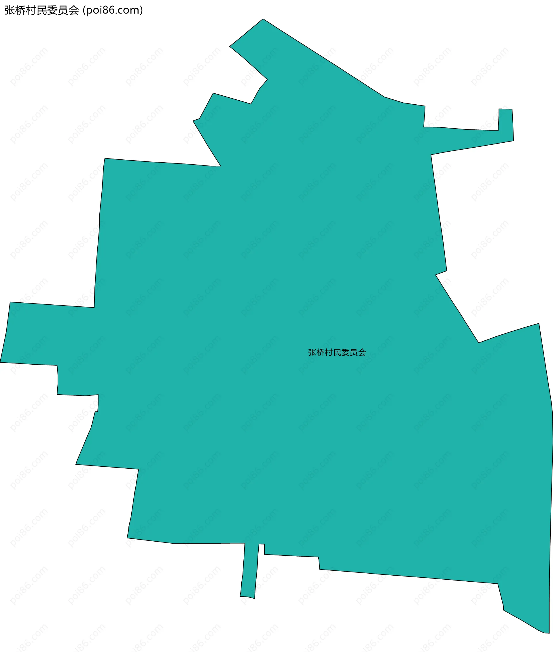 张桥村民委员会边界地图
