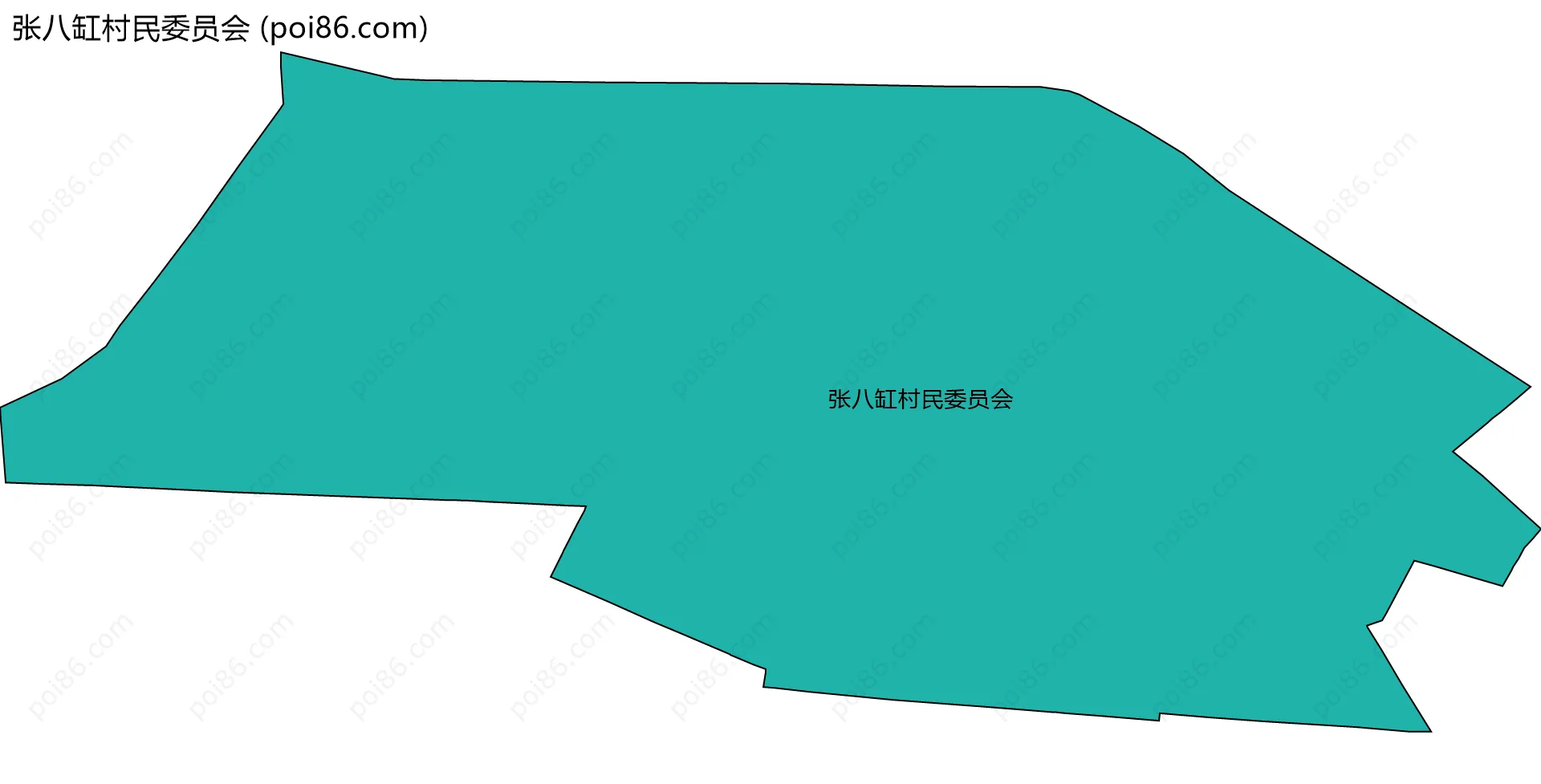 张八缸村民委员会边界地图