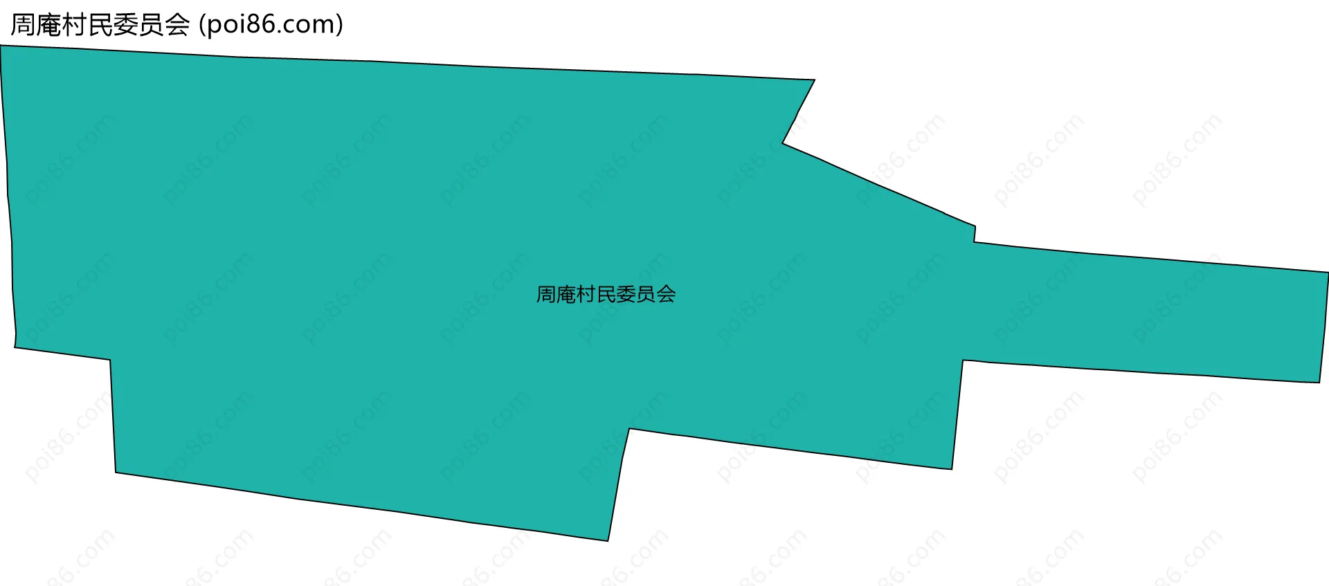 周庵村民委员会边界地图