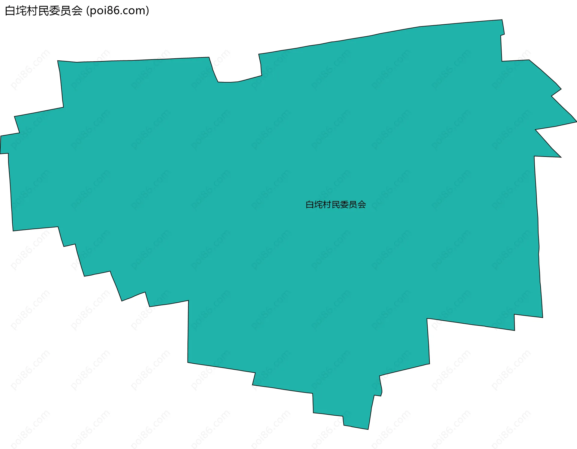 白垞村民委员会边界地图