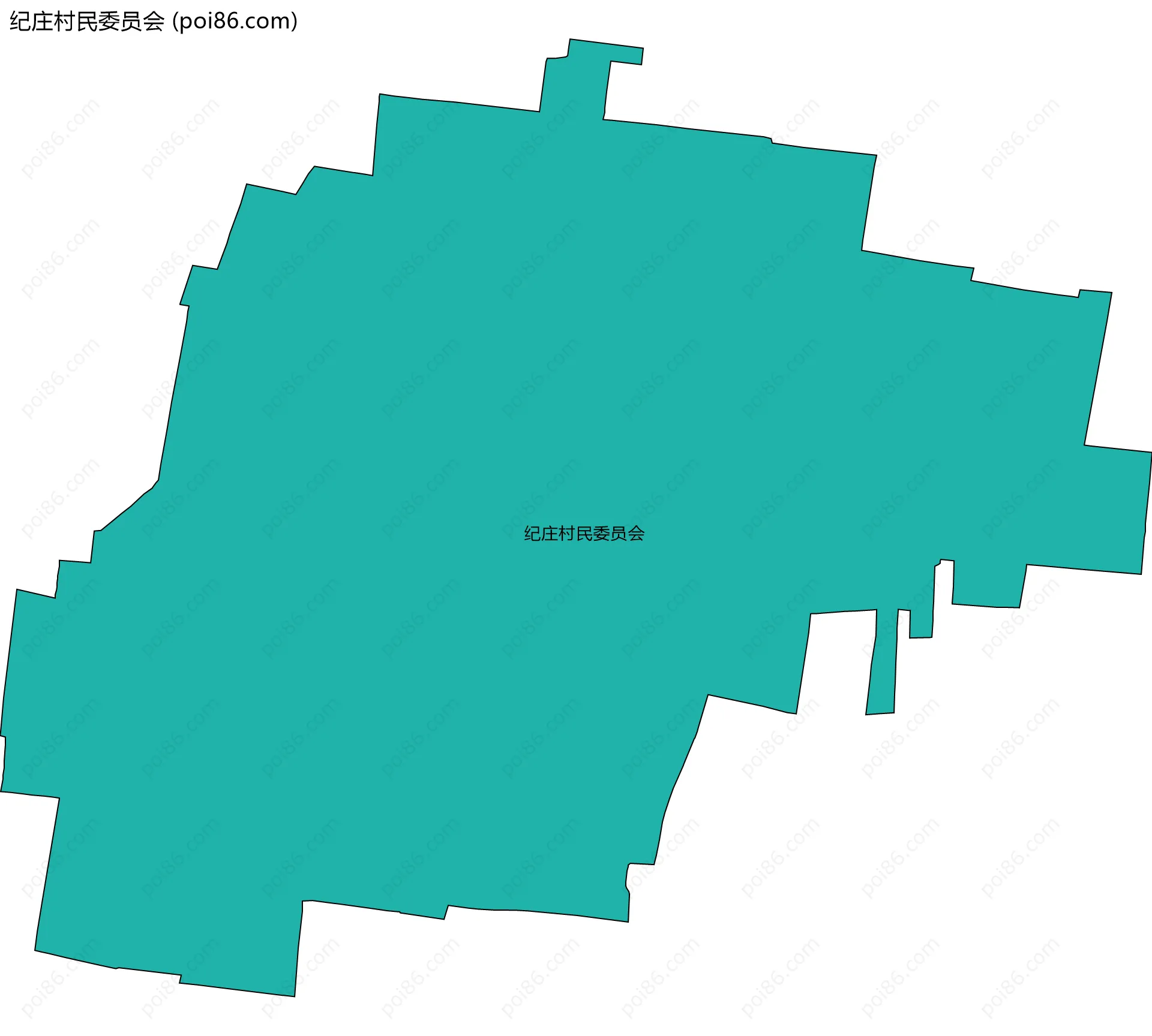 纪庄村民委员会边界地图