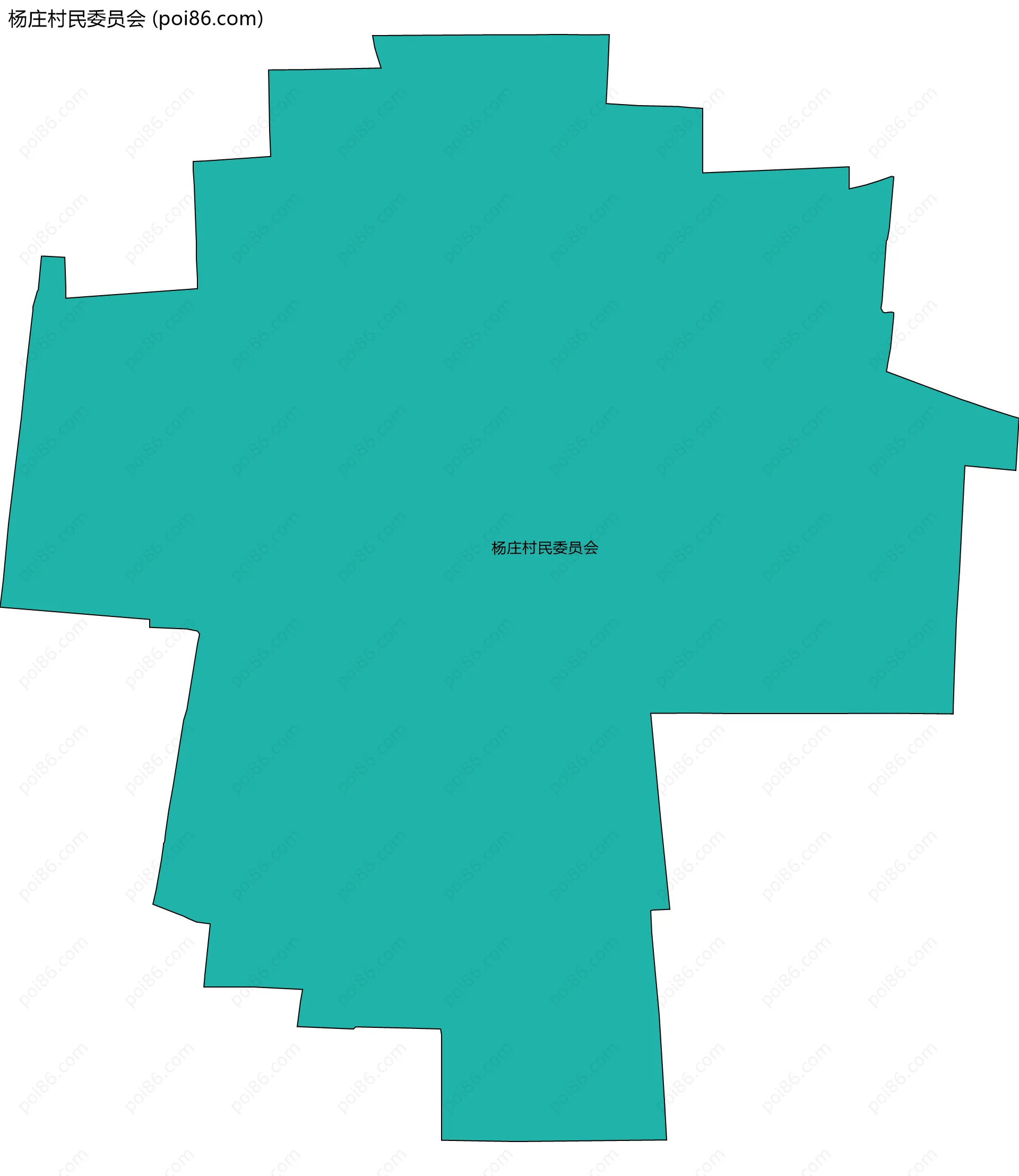 杨庄村民委员会边界地图