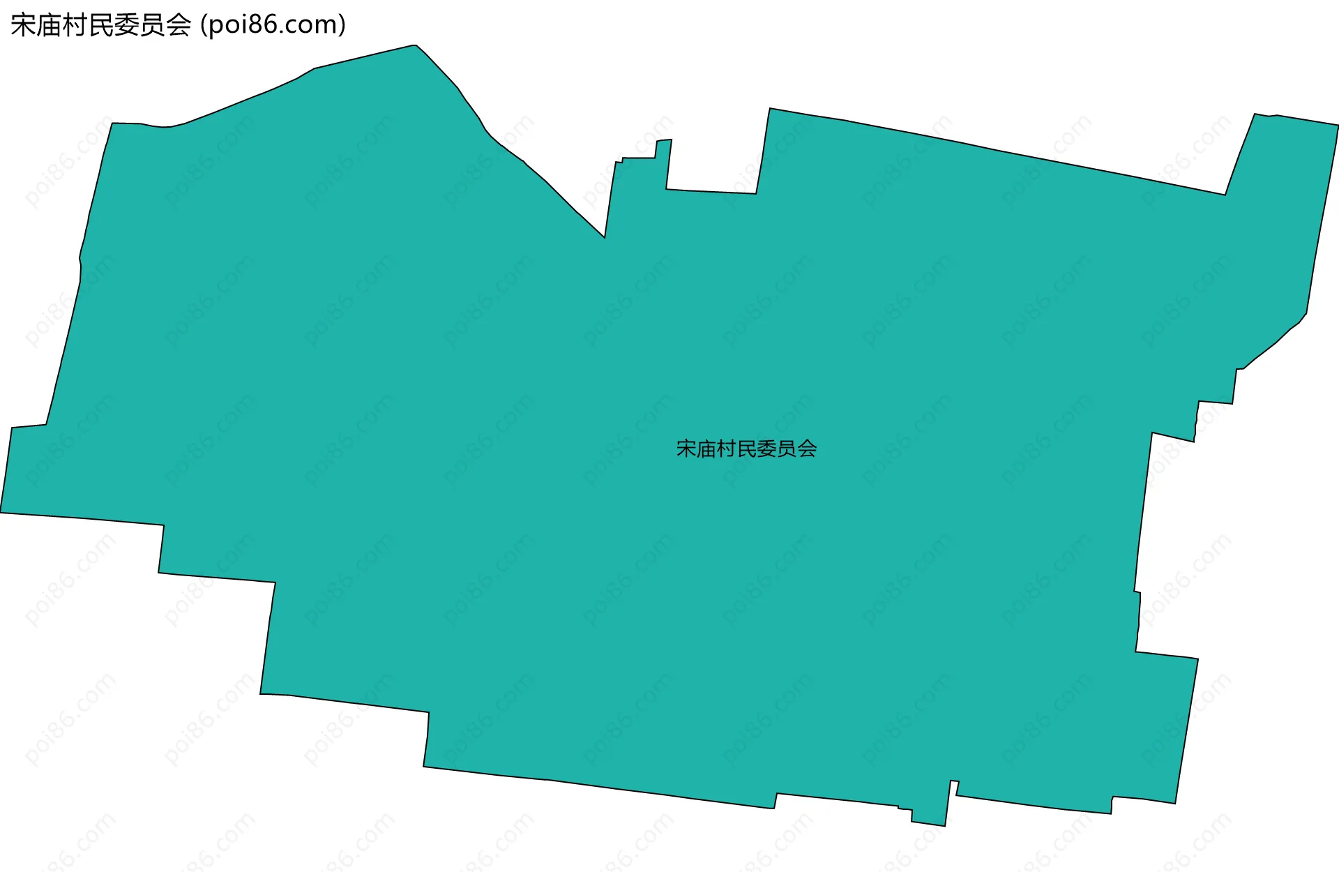 宋庙村民委员会边界地图