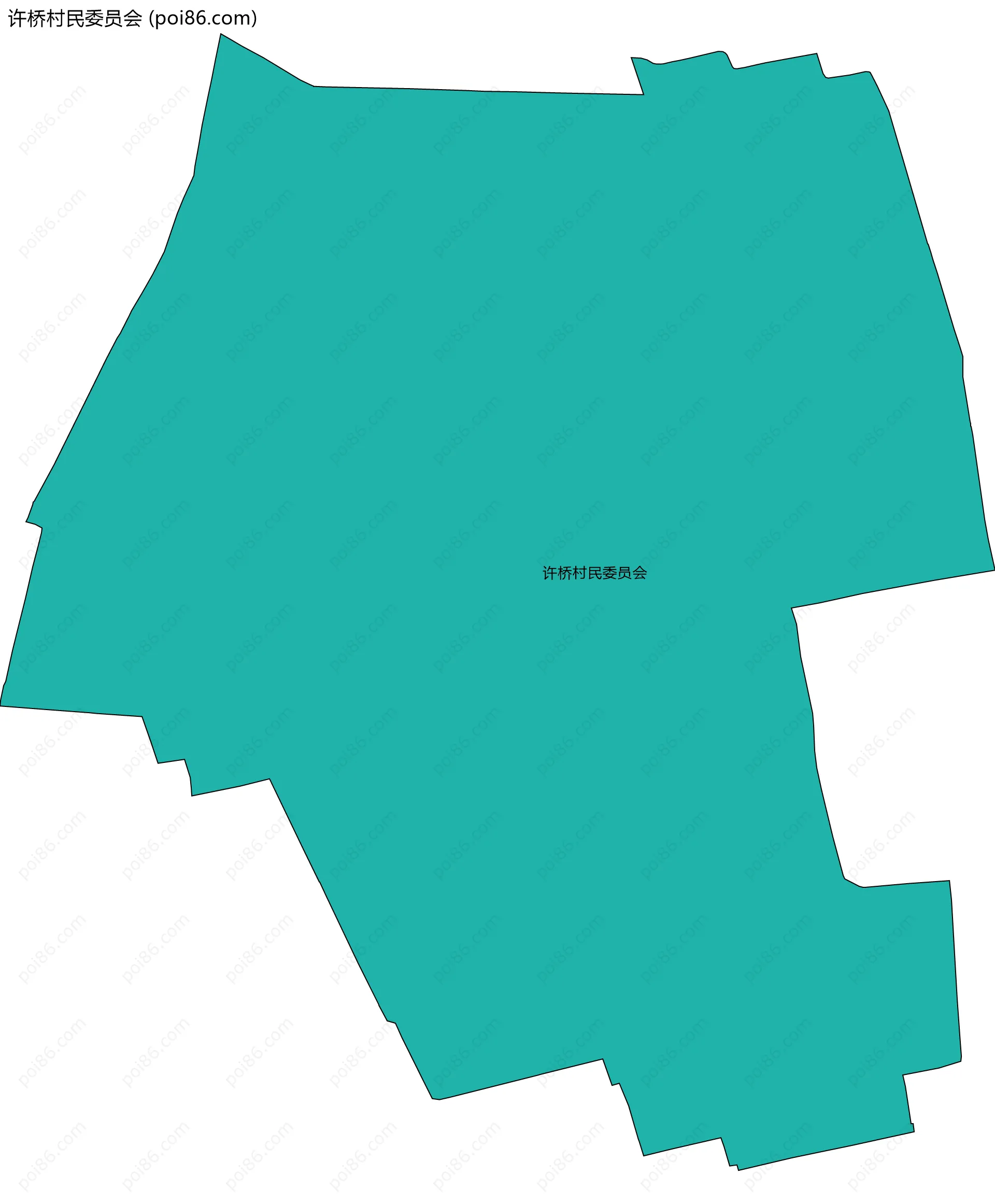 许桥村民委员会边界地图