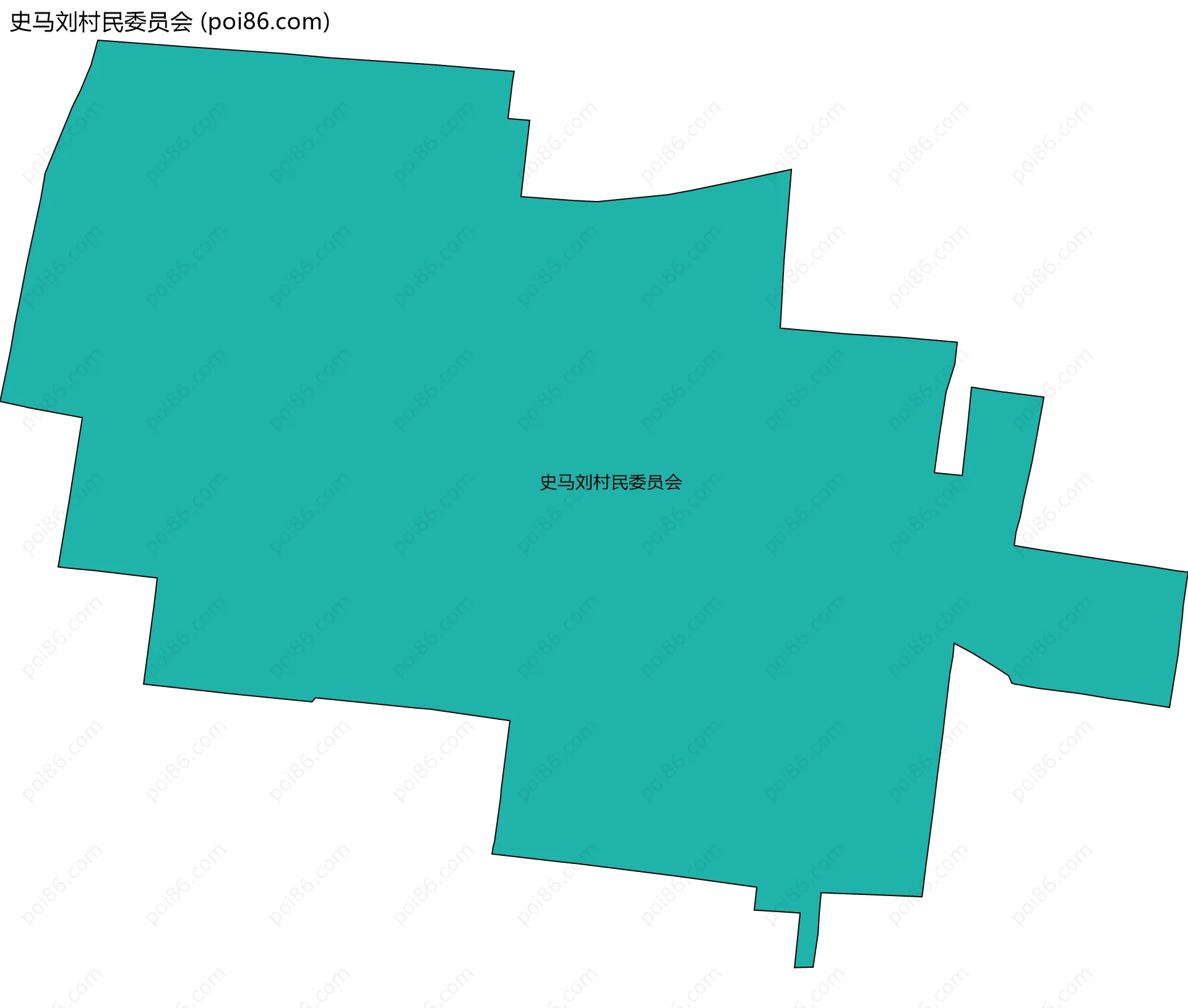 史马刘村民委员会边界地图