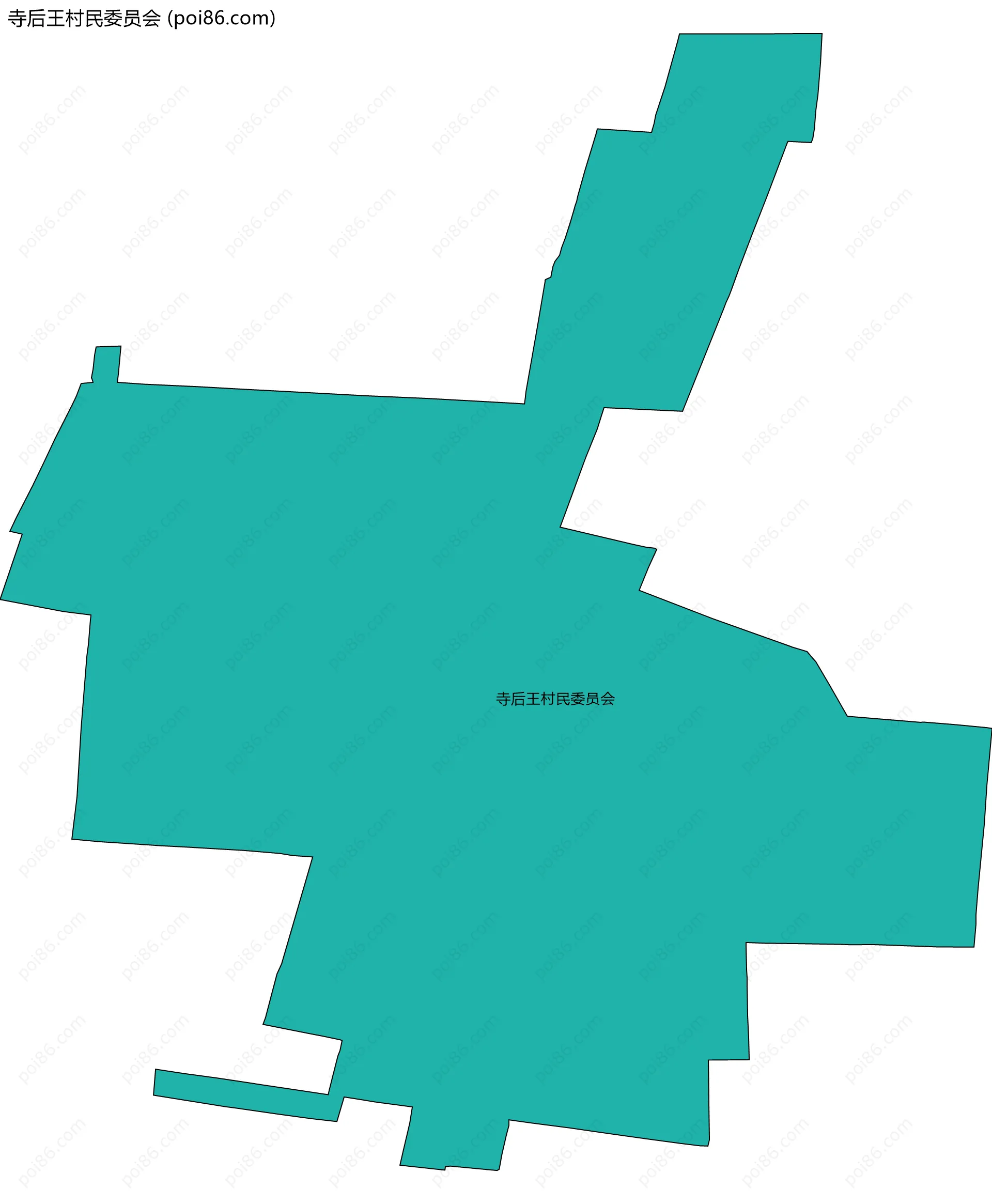 寺后王村民委员会边界地图