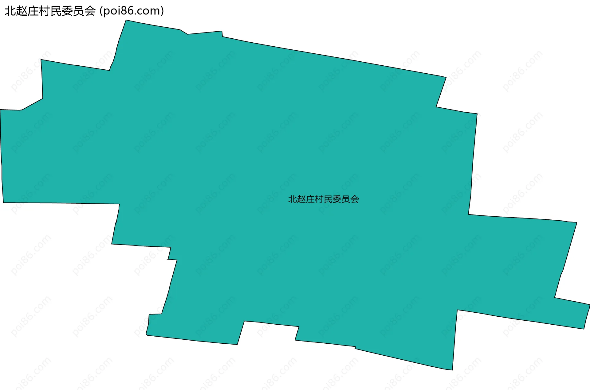 北赵庄村民委员会边界地图
