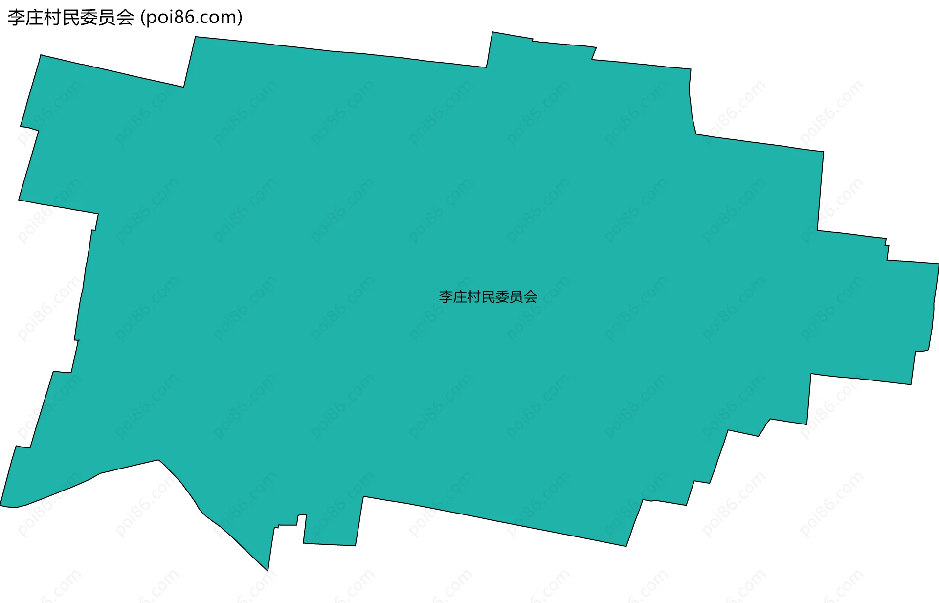 李庄村民委员会边界地图