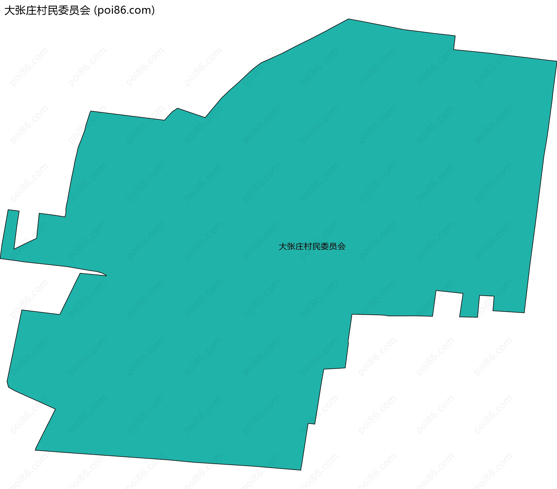 大张庄村民委员会边界地图