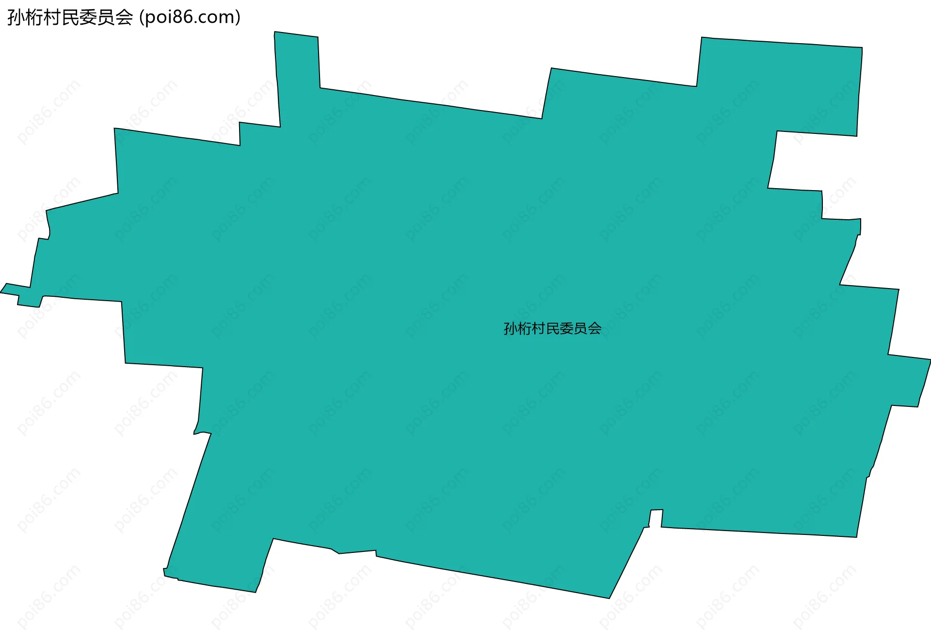孙桁村民委员会边界地图