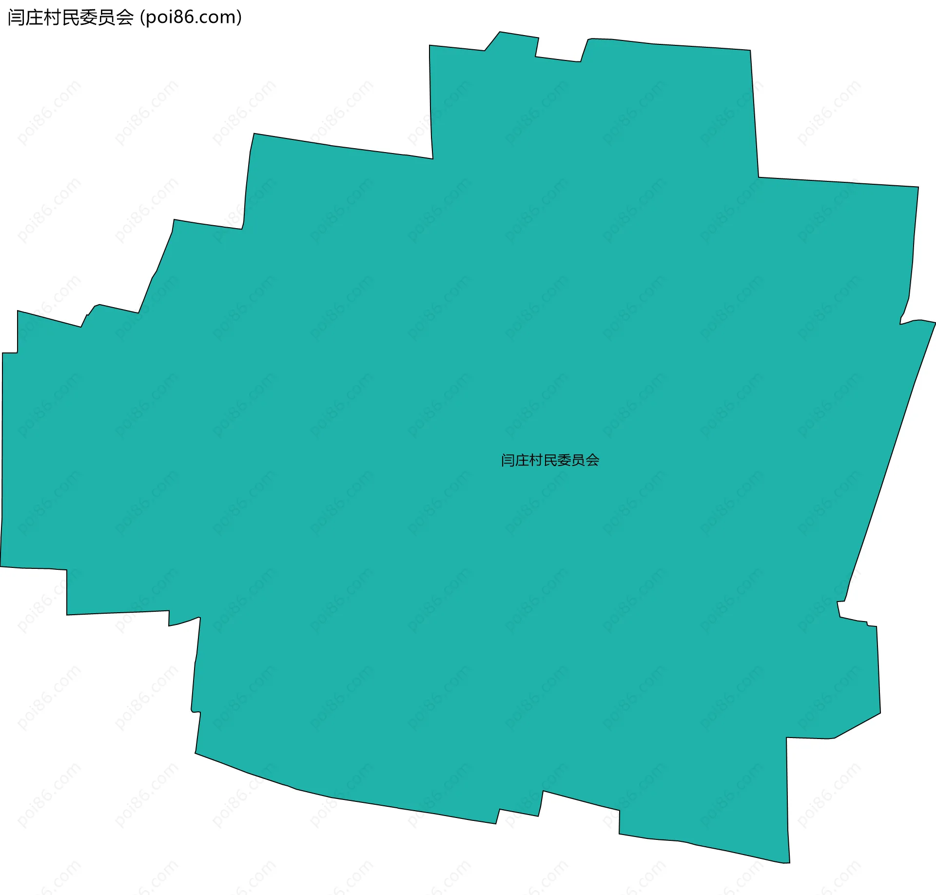 闫庄村民委员会边界地图