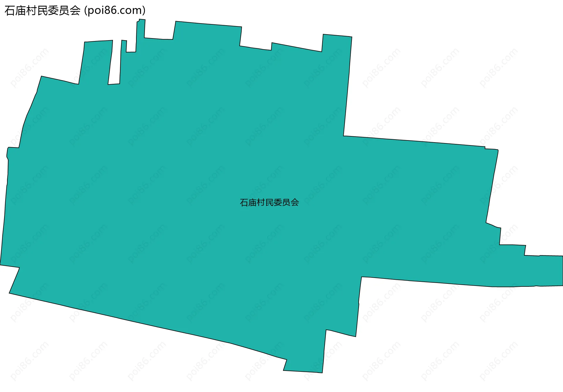 石庙村民委员会边界地图