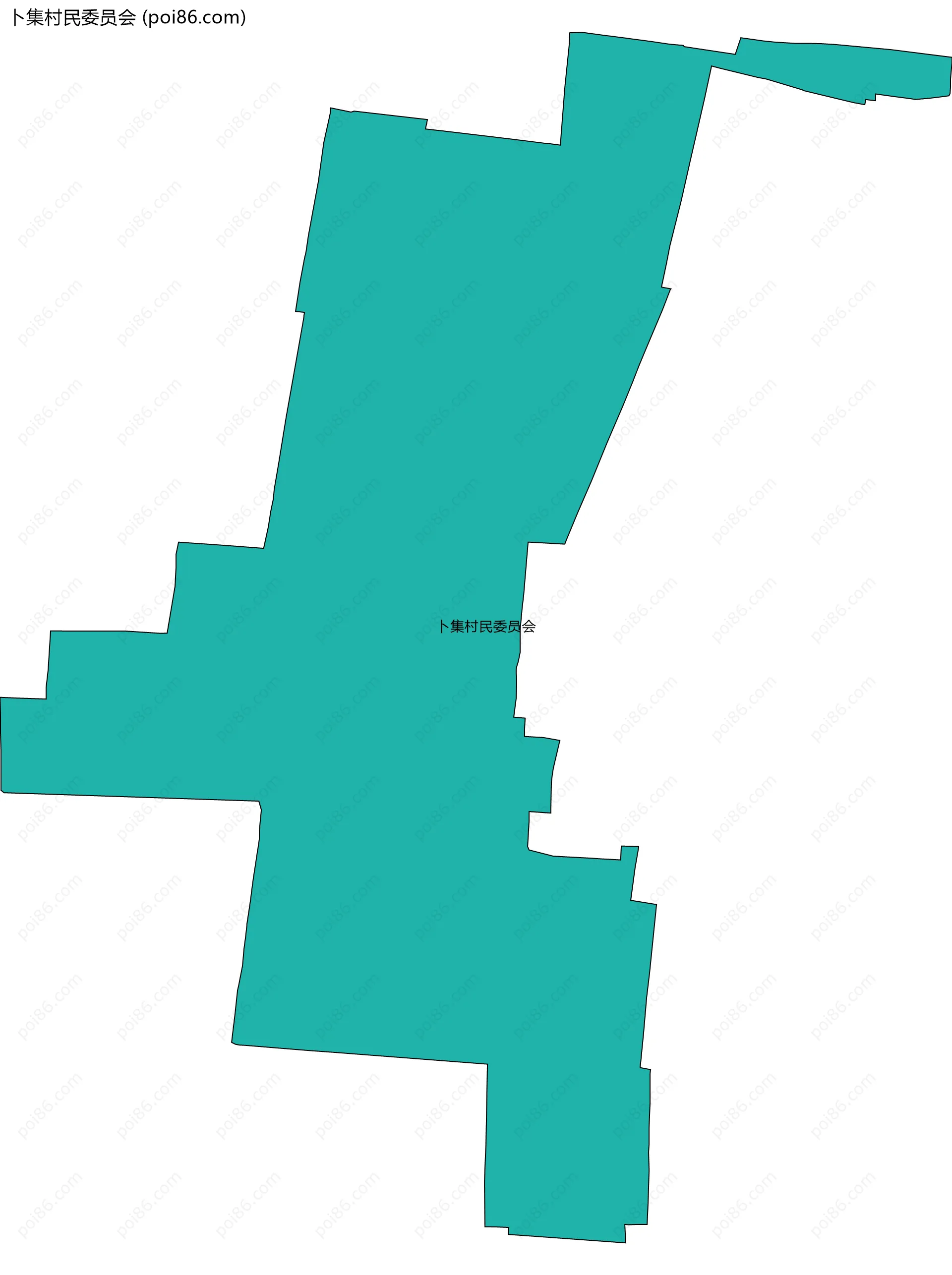 卜集村民委员会边界地图