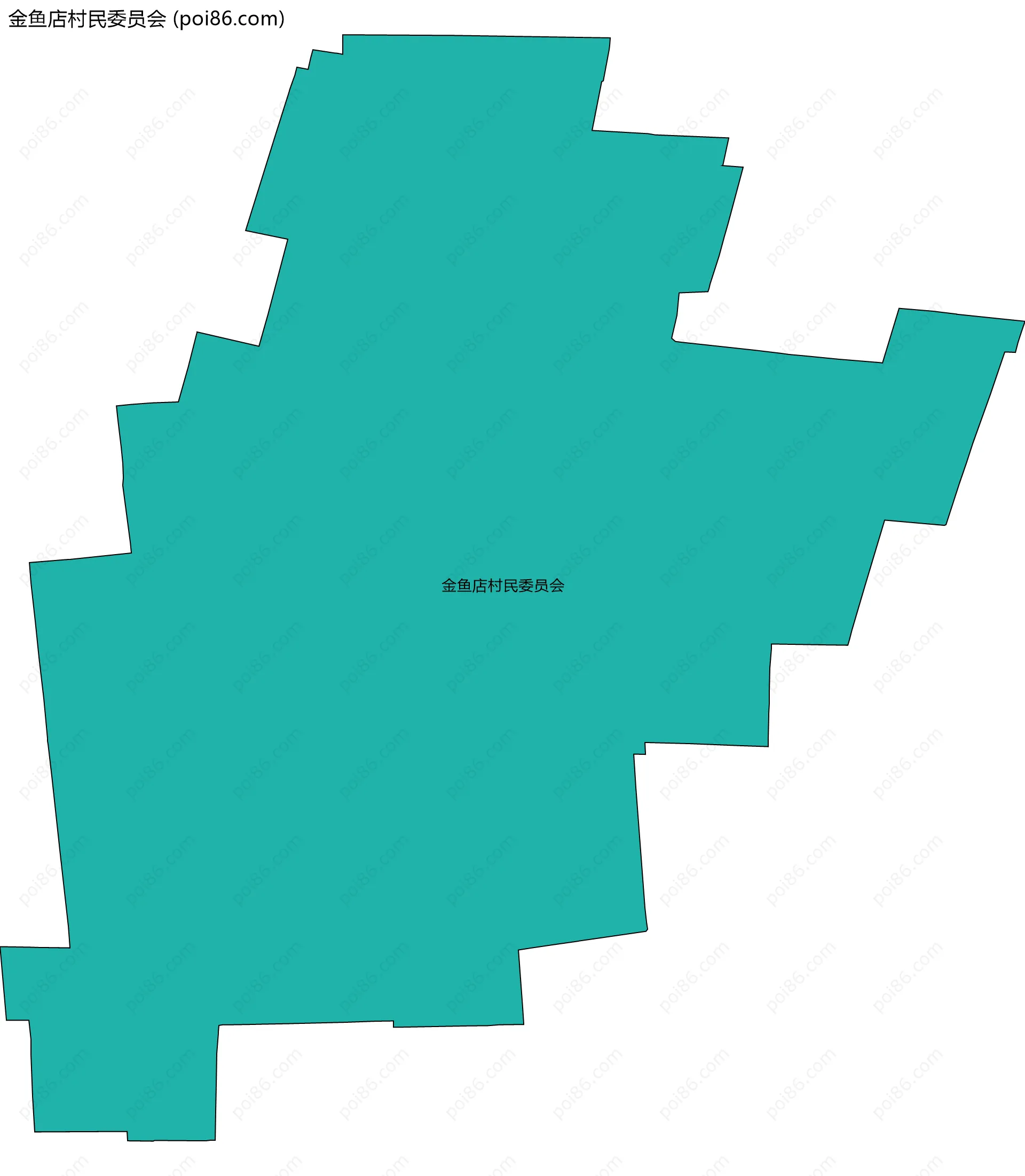 金鱼店村民委员会边界地图