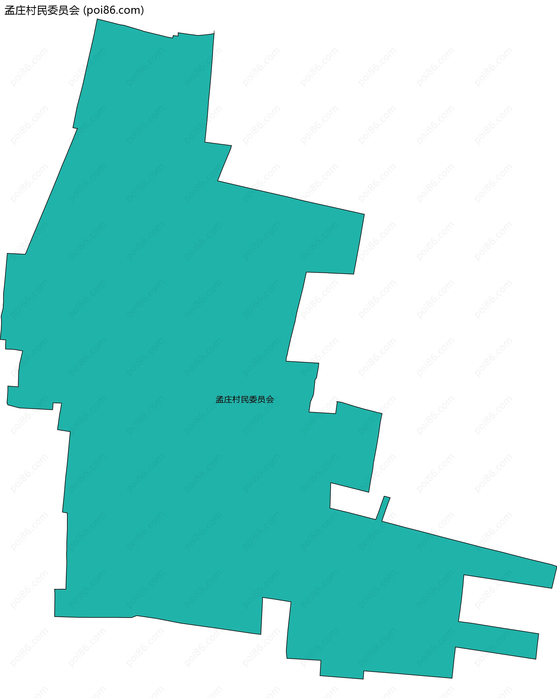 孟庄村民委员会边界地图