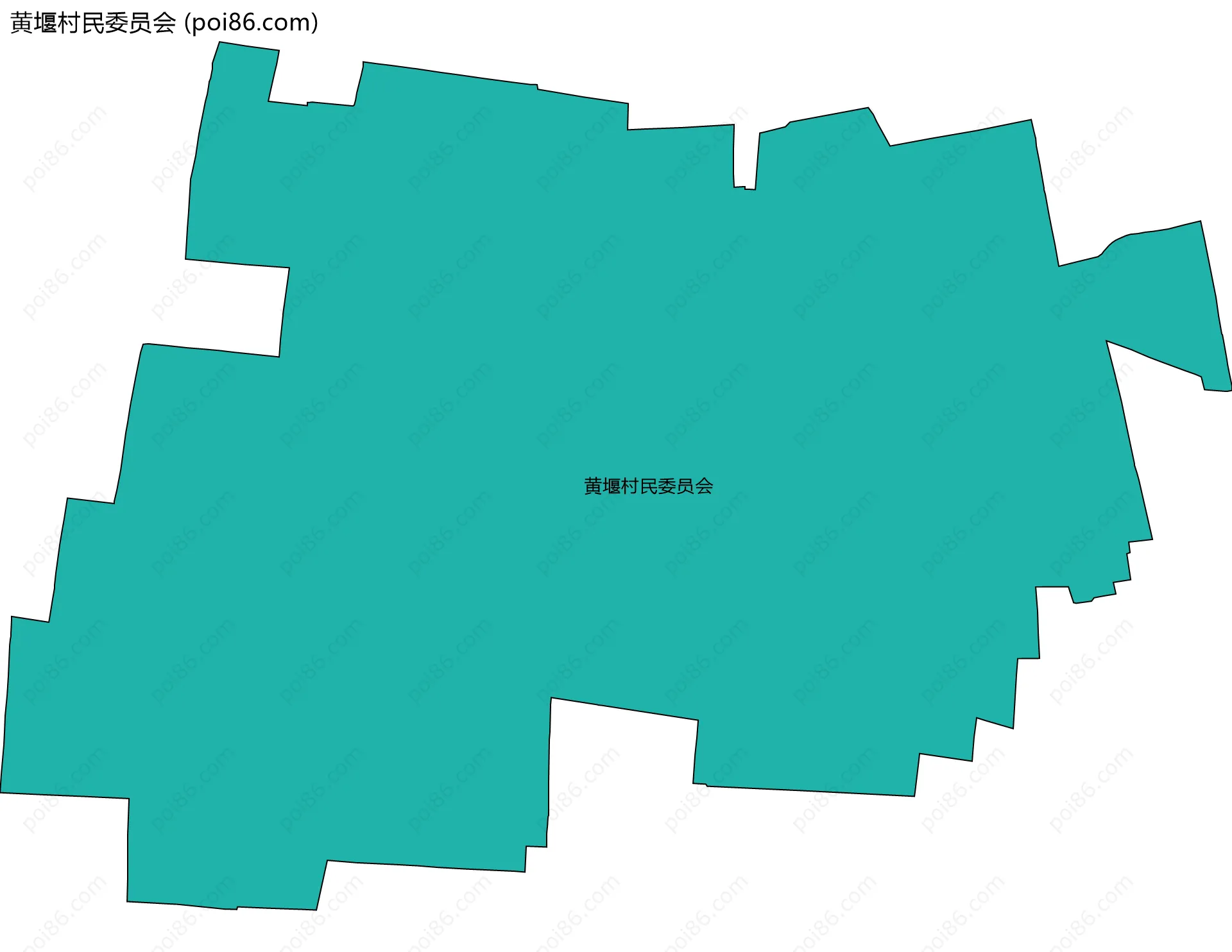 黄堰村民委员会边界地图