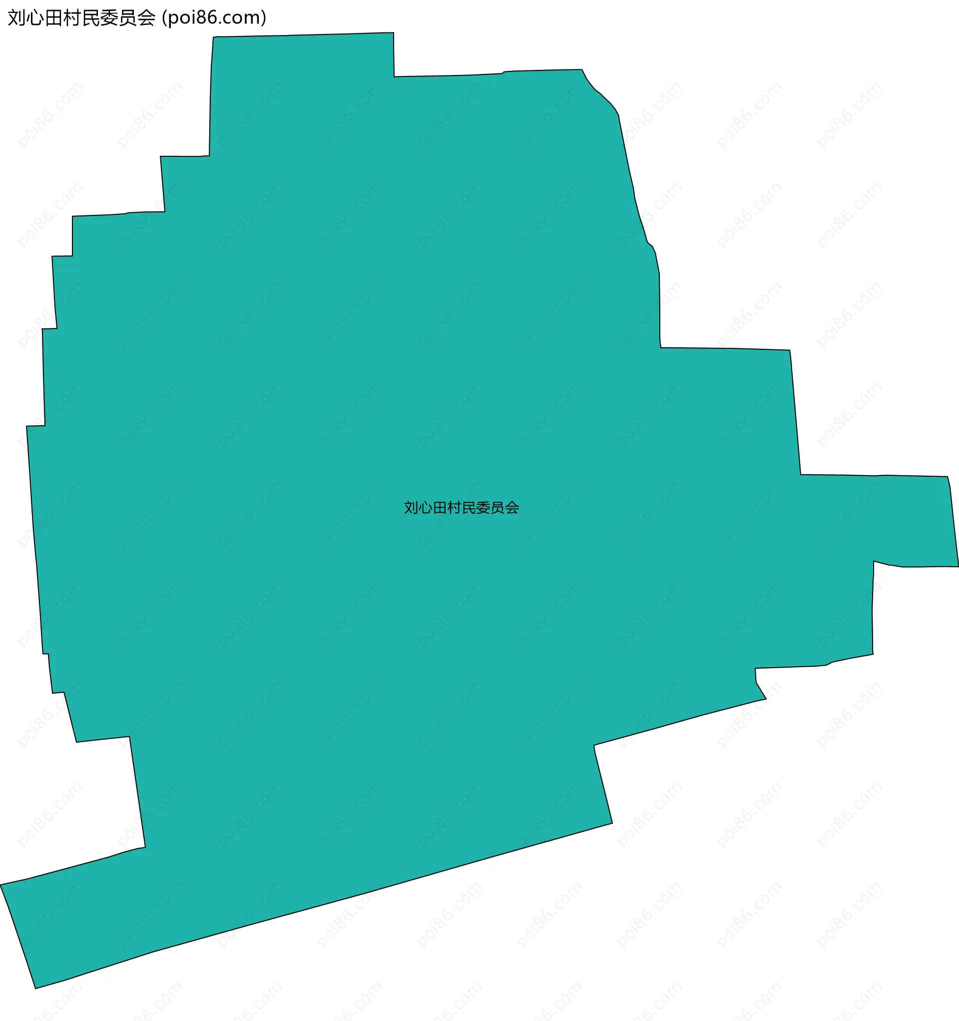 刘心田村民委员会边界地图