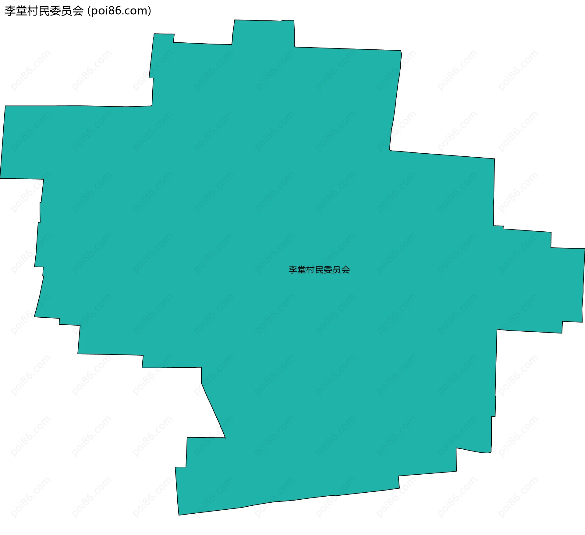 李堂村民委员会边界地图