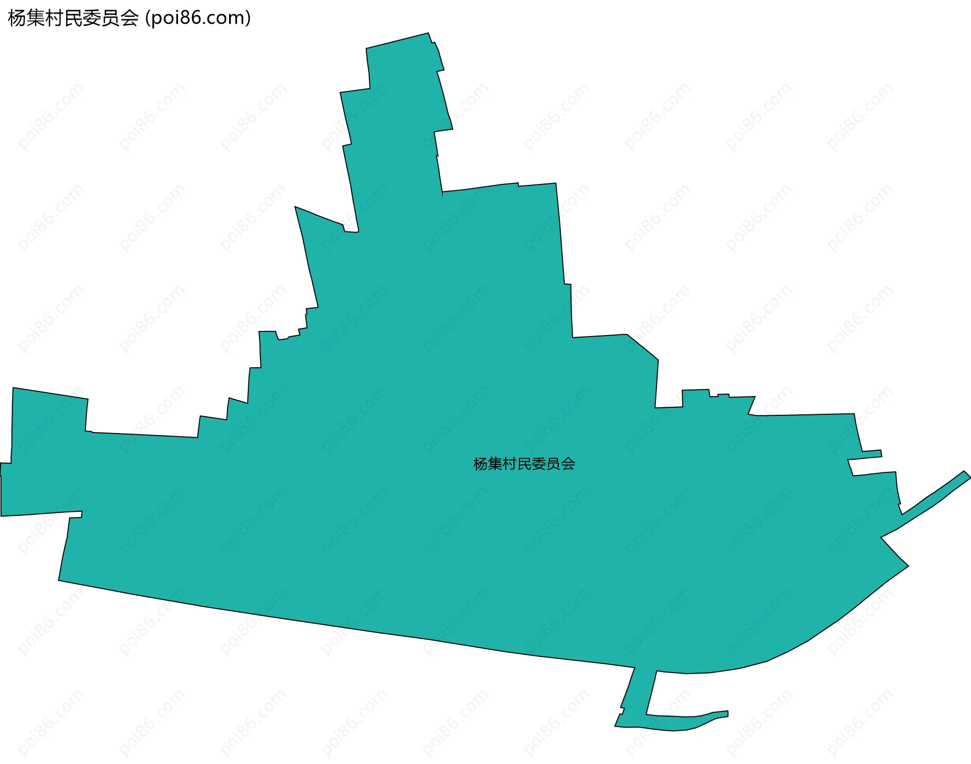 杨集村民委员会边界地图