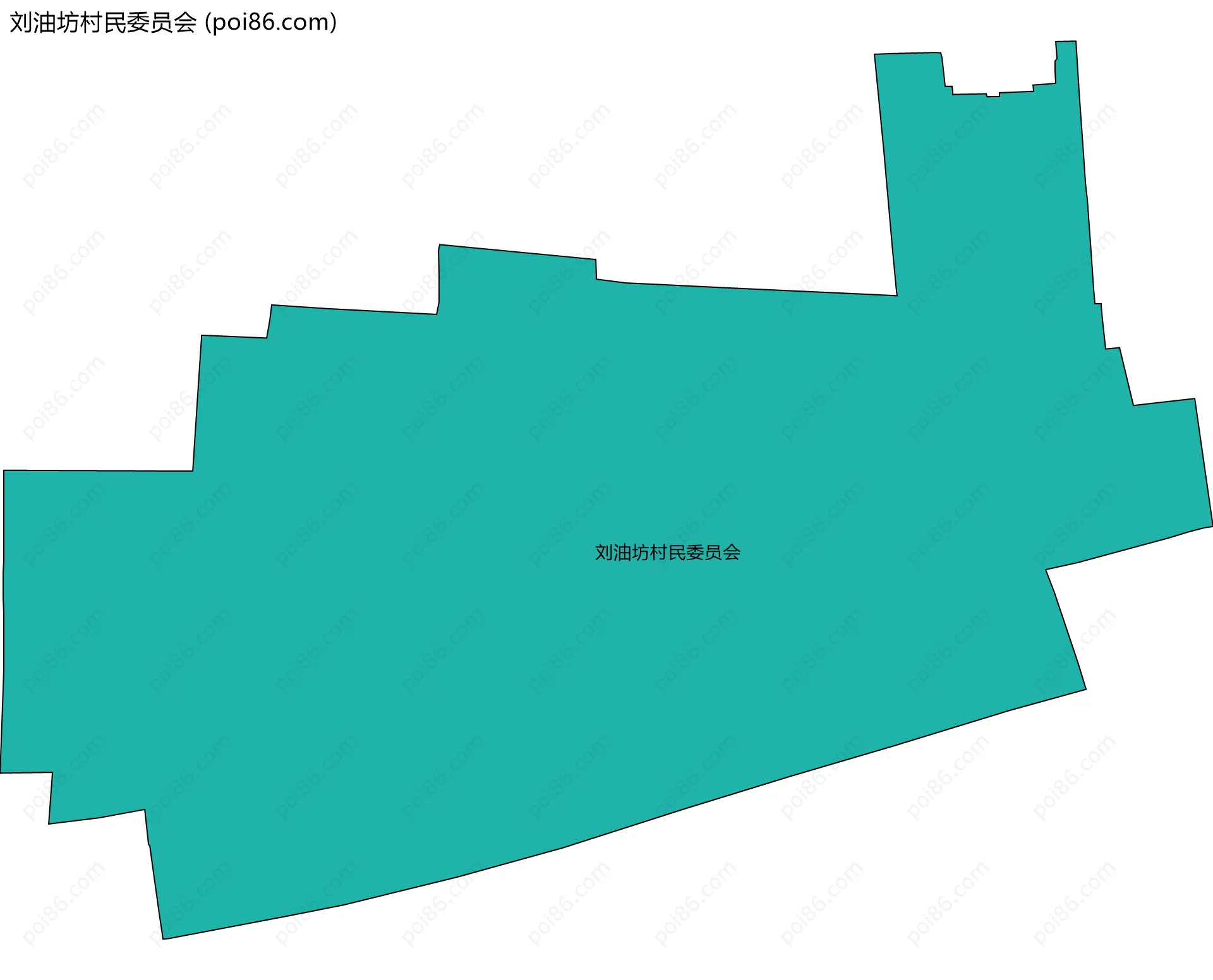刘油坊村民委员会边界地图