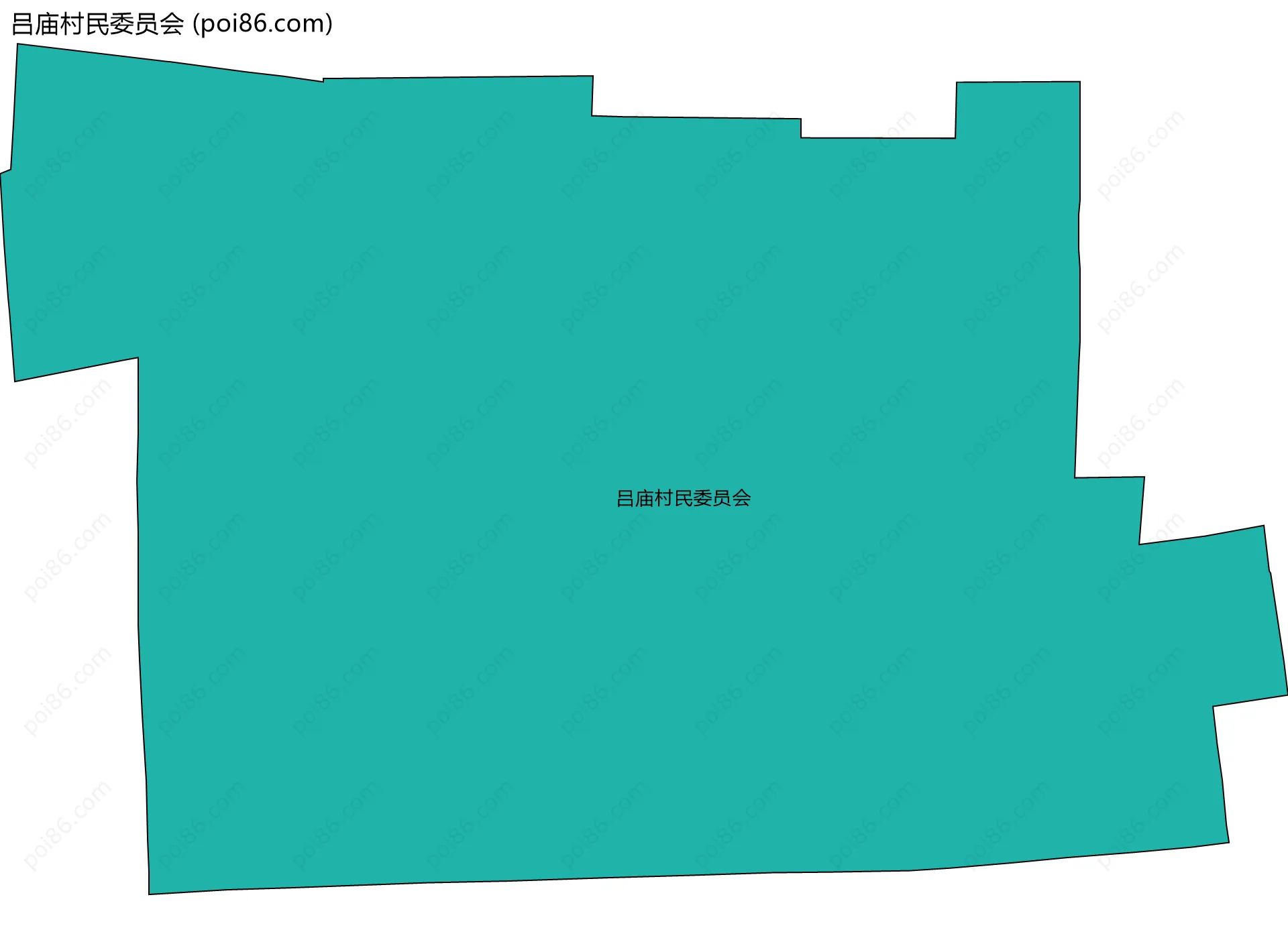 吕庙村民委员会边界地图