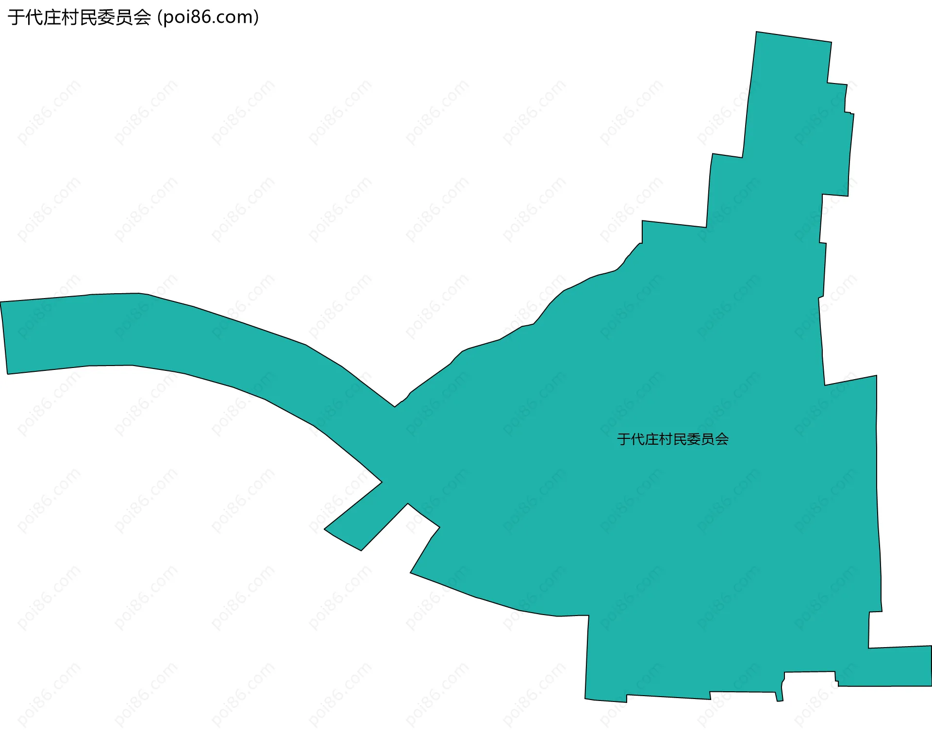 于代庄村民委员会边界地图