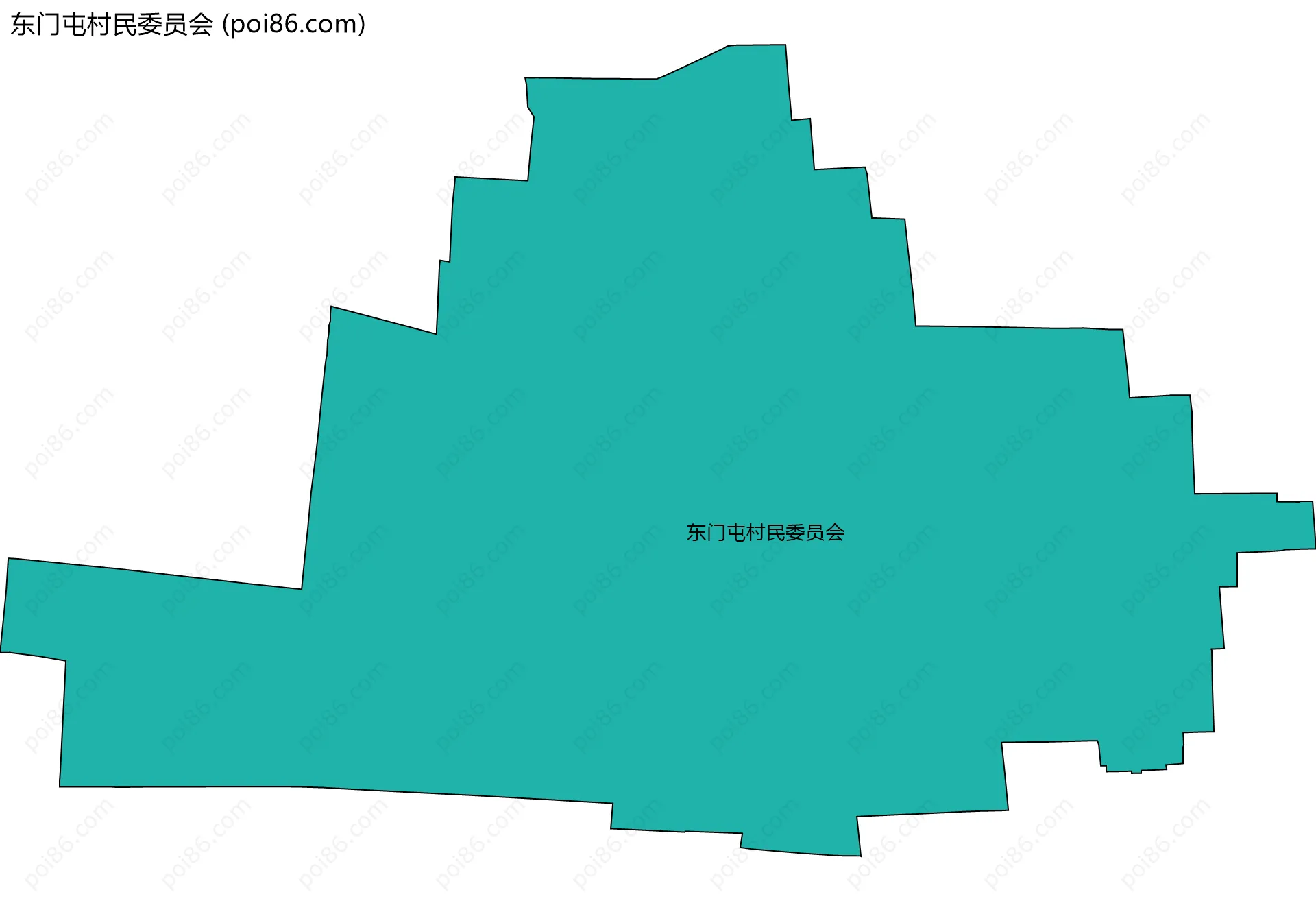 东门屯村民委员会边界地图