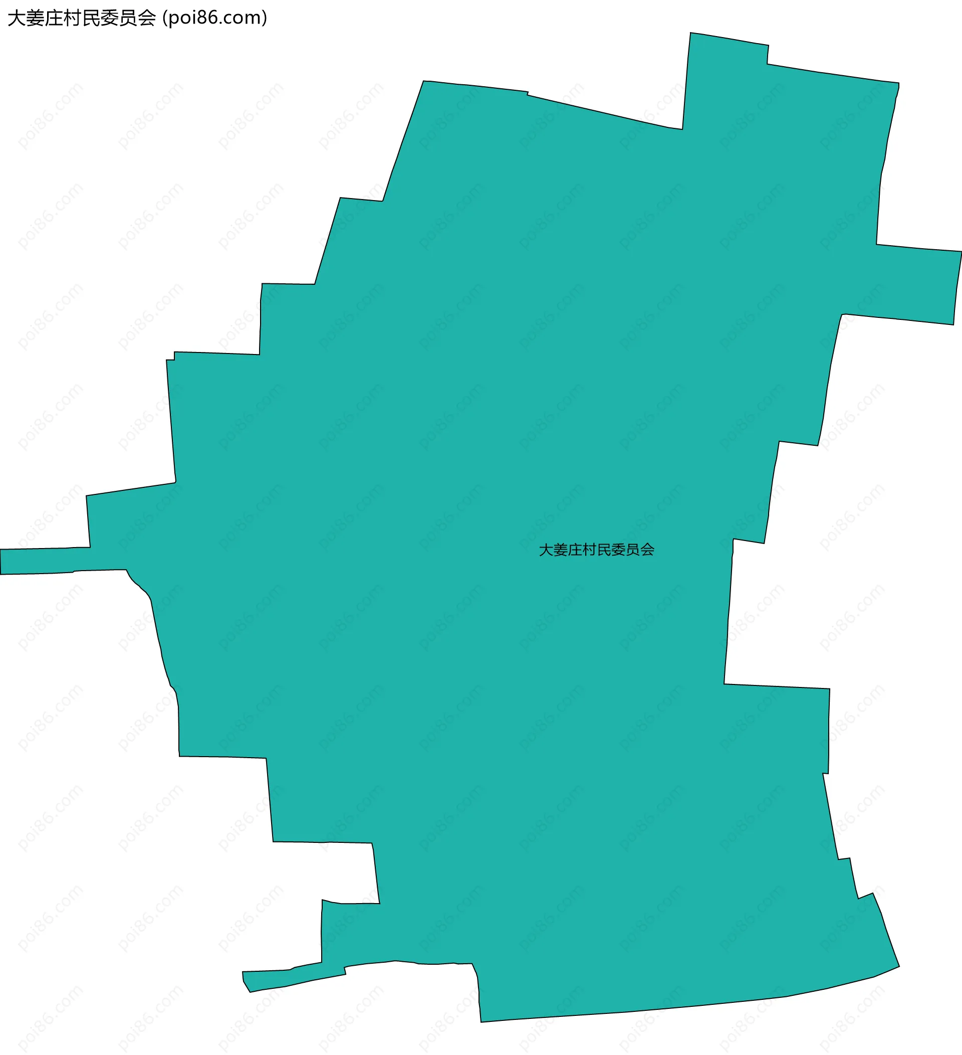 大姜庄村民委员会边界地图