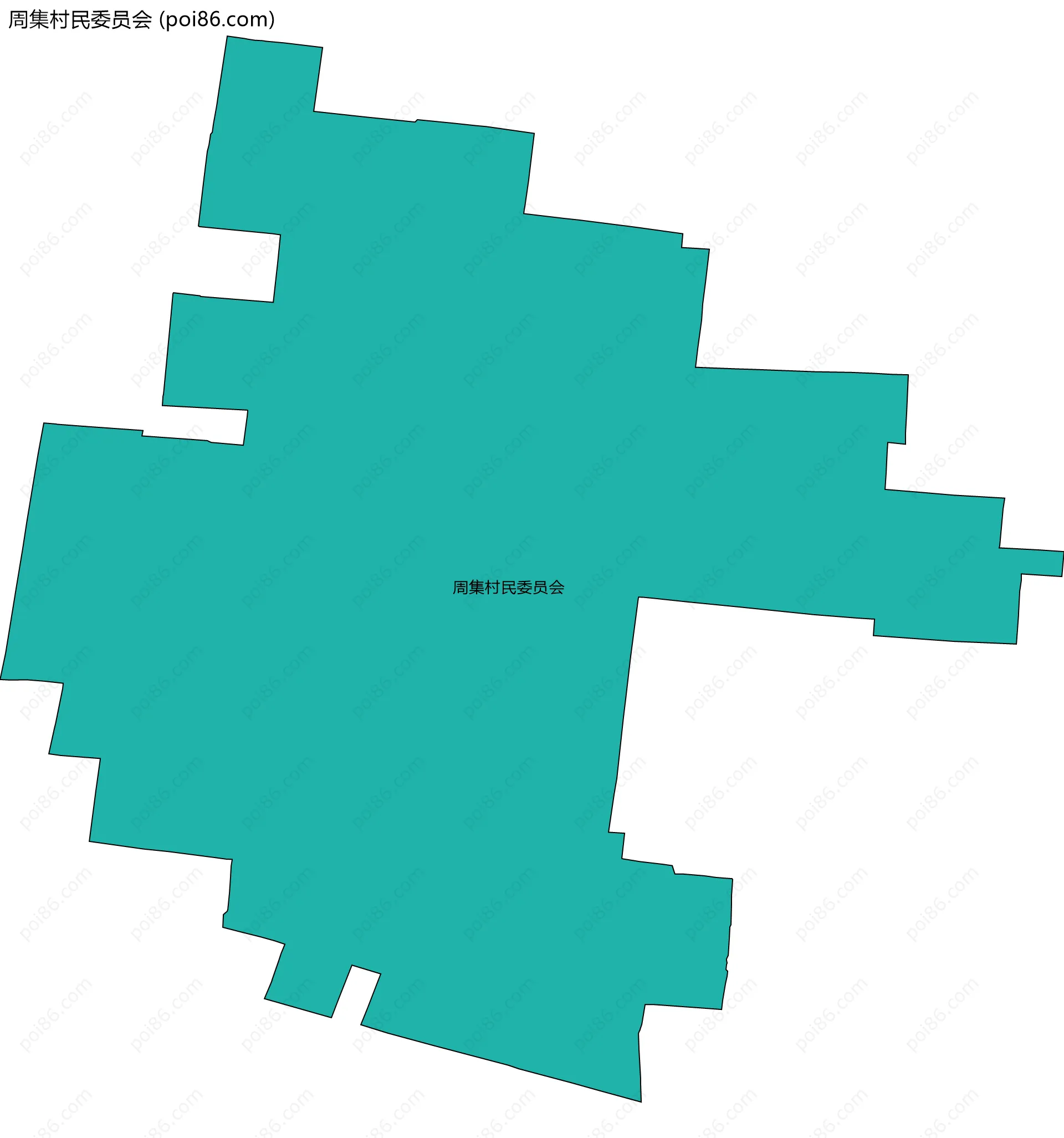 周集村民委员会边界地图