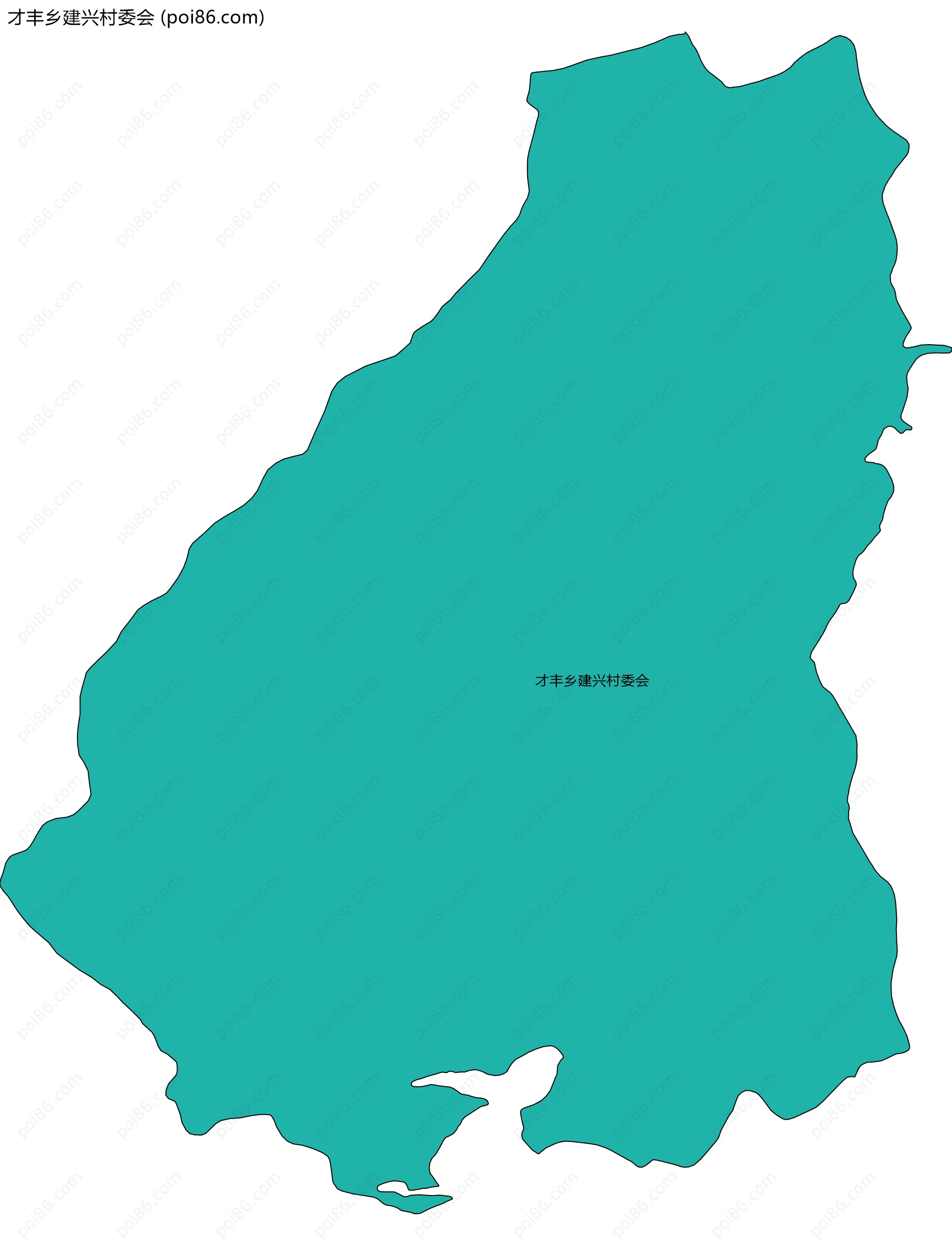 才丰乡建兴村委会边界地图