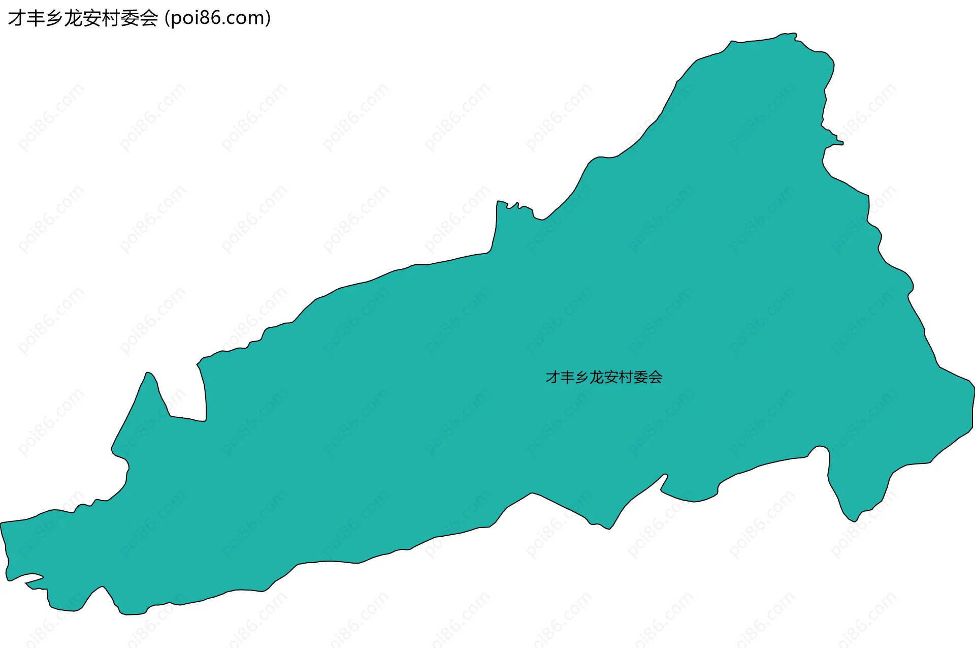 才丰乡龙安村委会边界地图