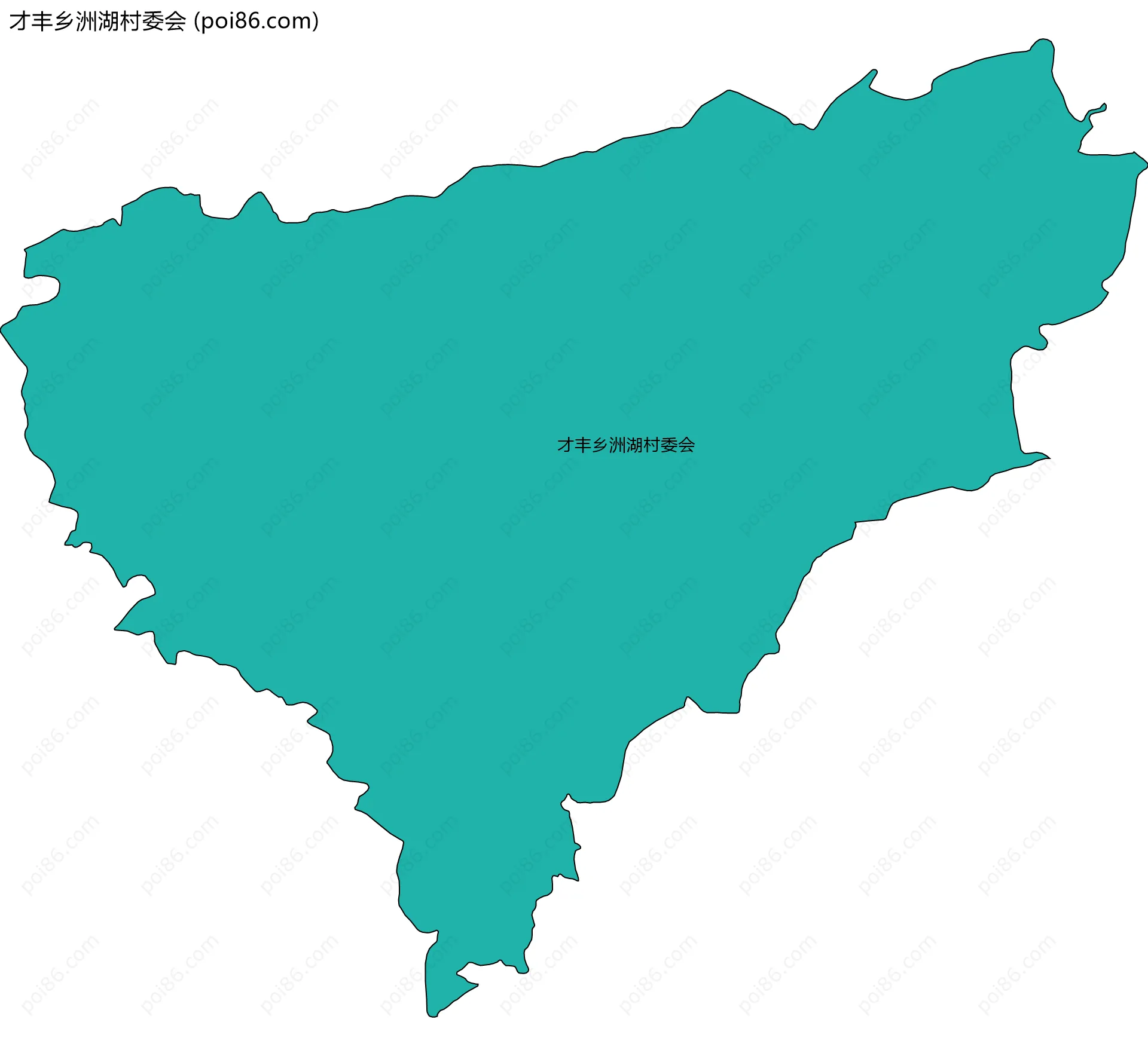 才丰乡洲湖村委会边界地图