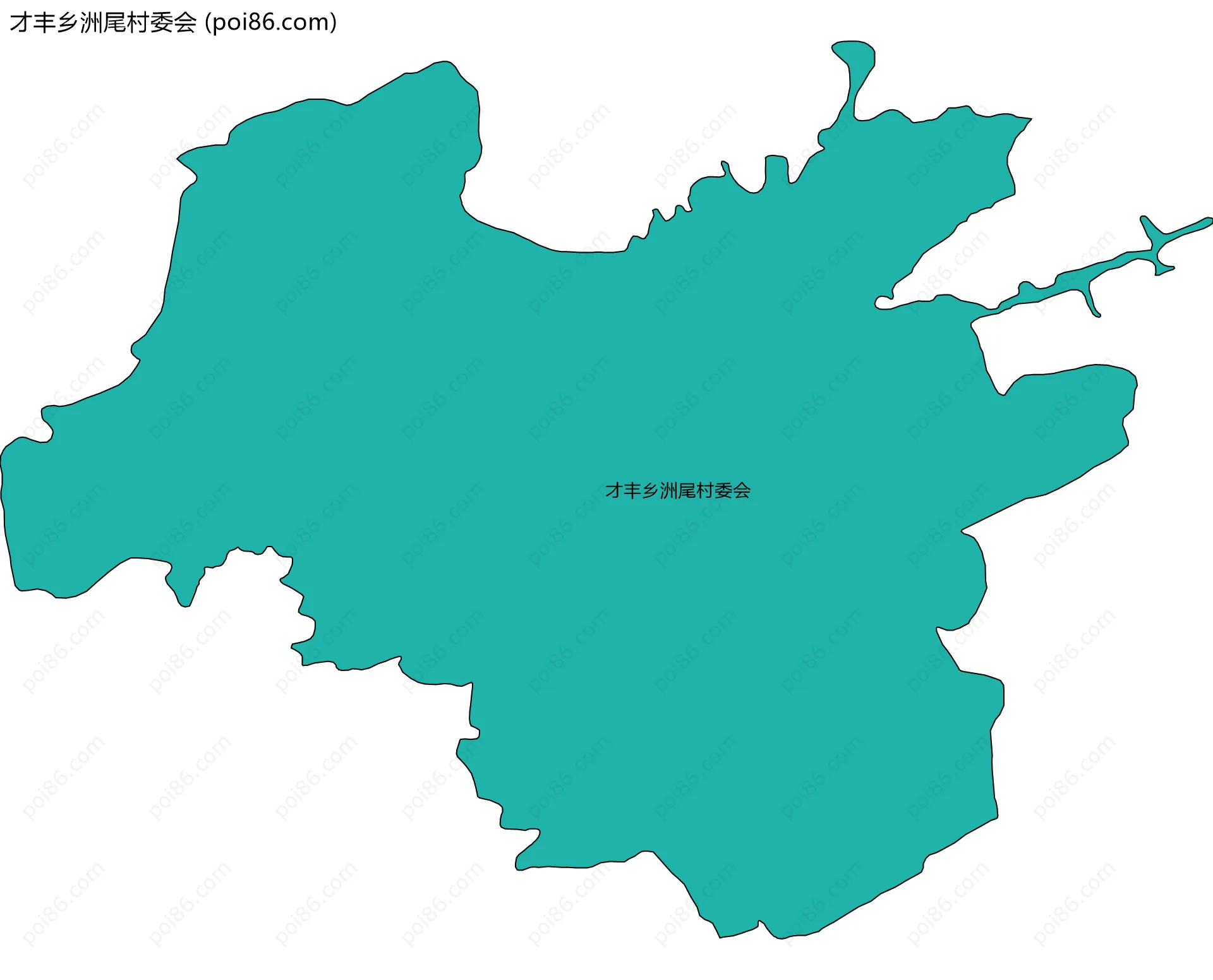 才丰乡洲尾村委会边界地图