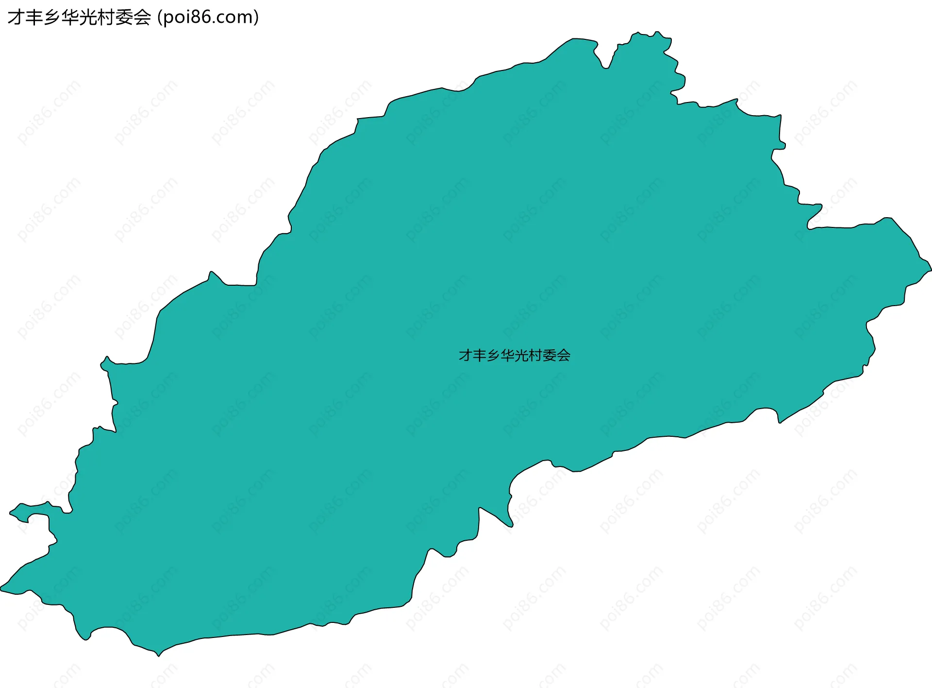 才丰乡华光村委会边界地图