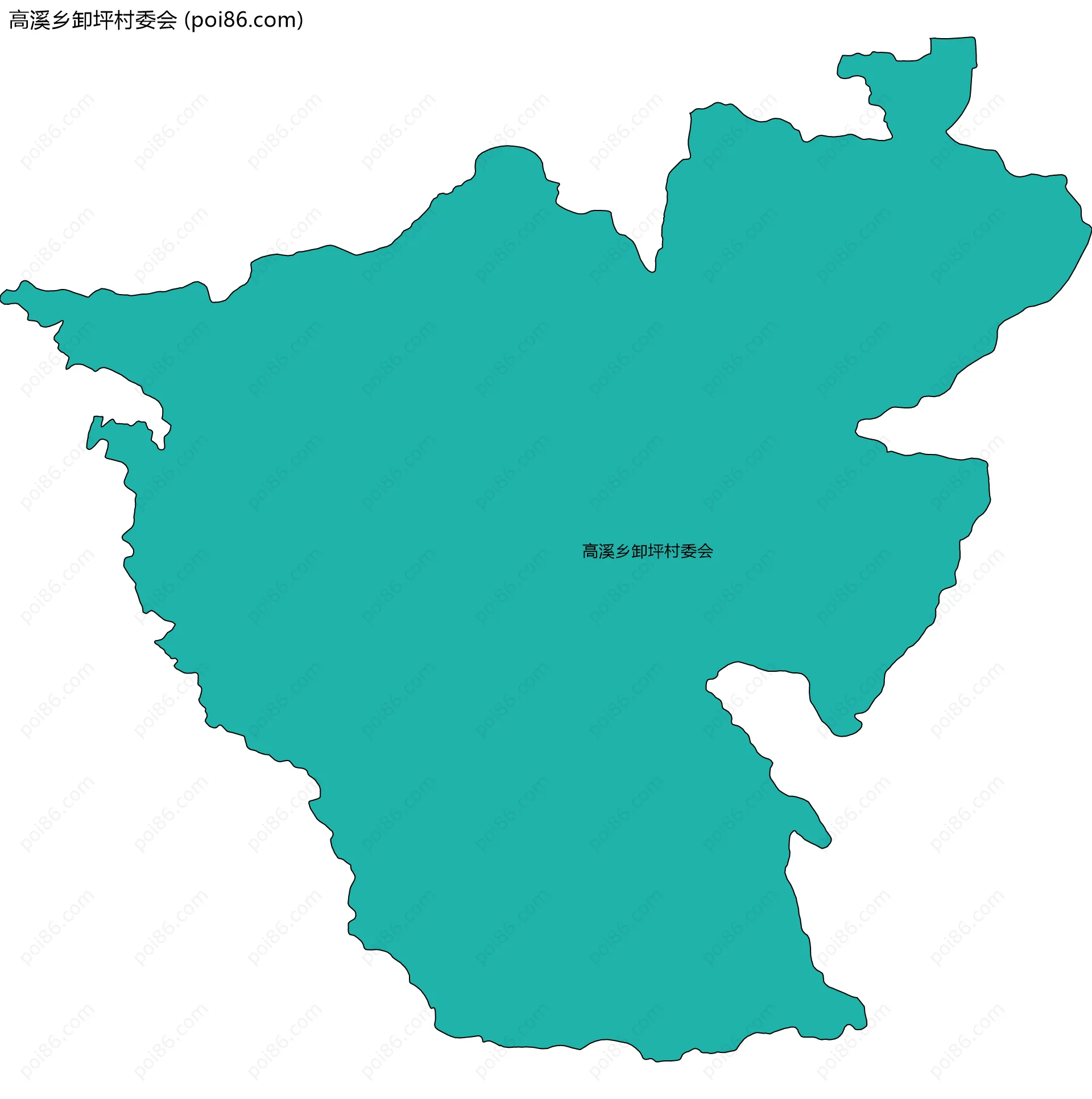 高溪乡卸坪村委会边界地图